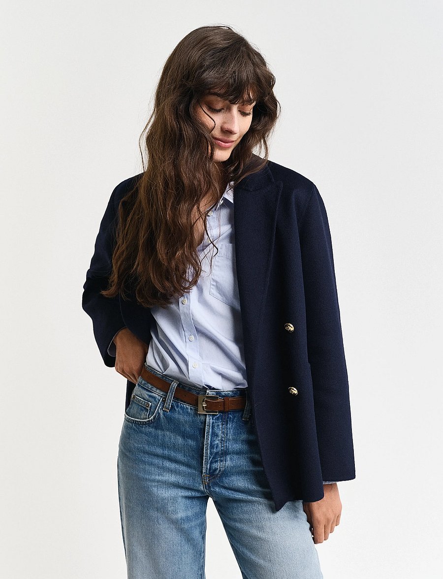 Gant - HANDSTITCHED CLUB BLAZER - zweireihige blazer - evening blue - 4