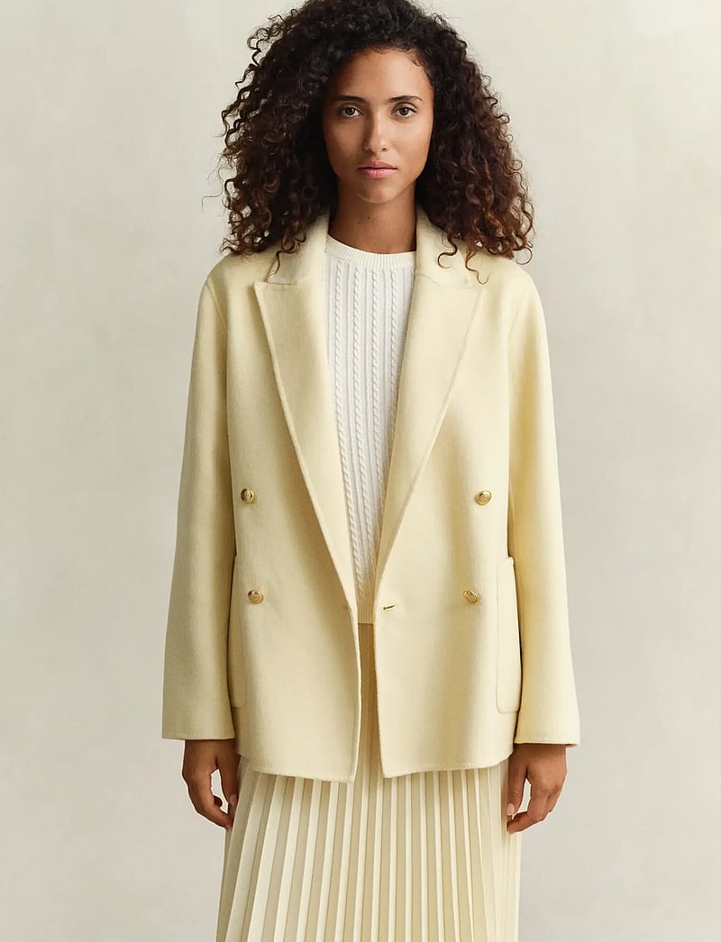 GANT - HANDSTITCHED CLUB BLAZER - kahes joones nööpidega bleiserid - vanilla yellow - 0