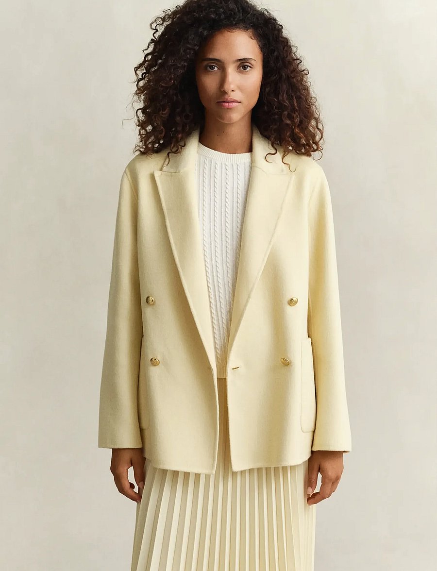 Gant - HANDSTITCHED CLUB BLAZER - zweireihige blazer - vanilla yellow - 0