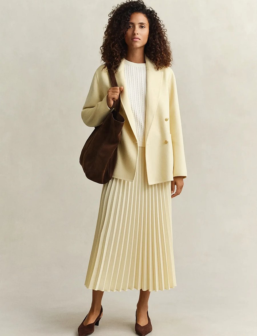 Gant - HANDSTITCHED CLUB BLAZER - zweireihige blazer - vanilla yellow - 4