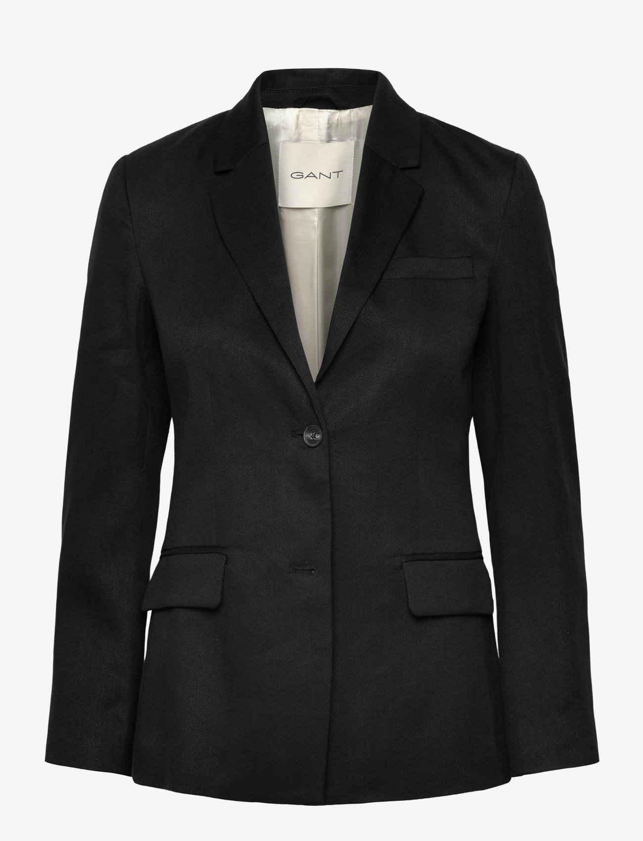 GANT - SLIM STRETCH LINEN BLAZER - black - 0
