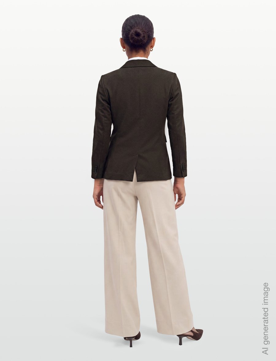 Gant - SLIM PIQUE BLAZER - enkeltradede blazere - dk brown melange - 4