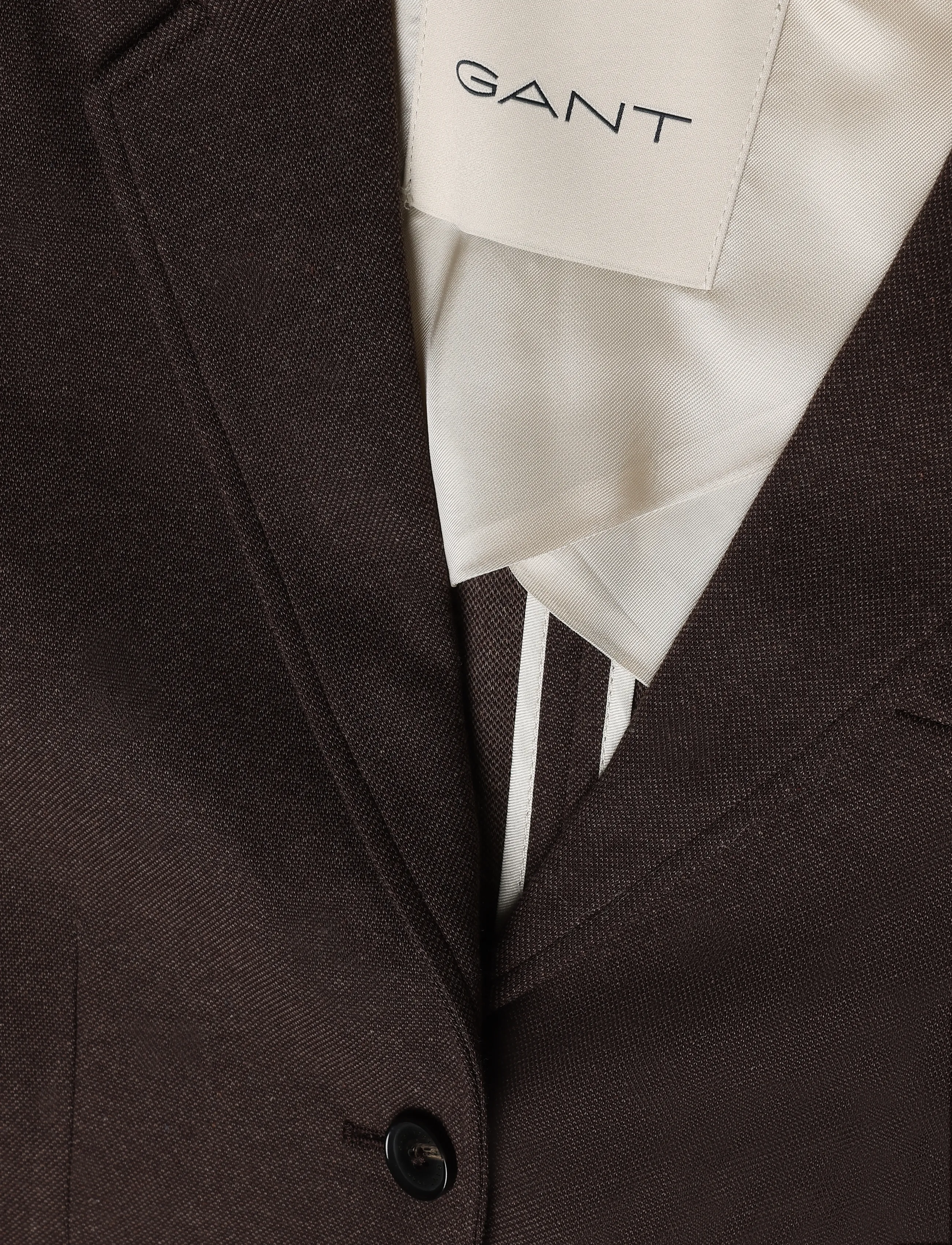 Gant - SLIM PIQUE BLAZER - dk brown melange - 2