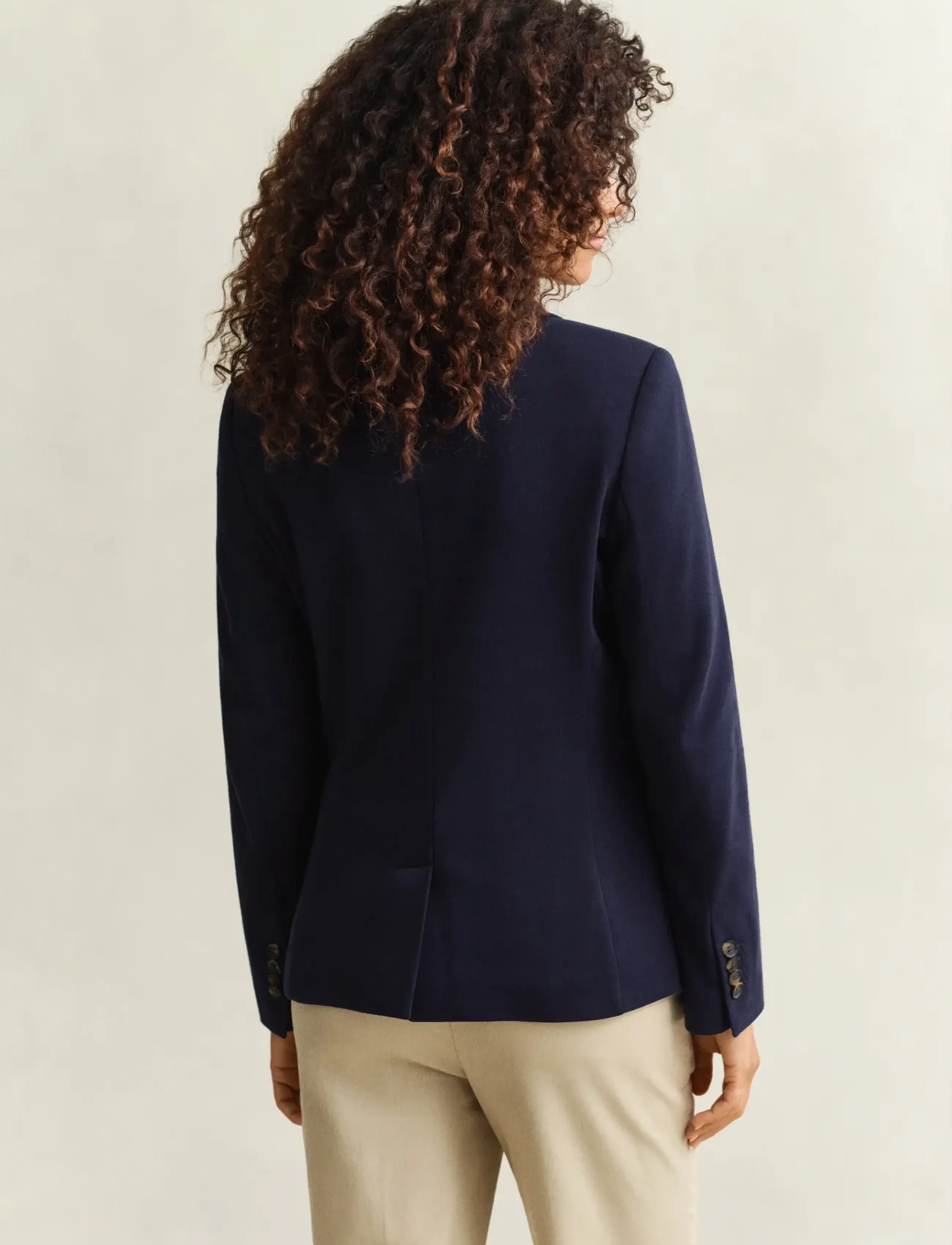 Gant - SLIM PIQUE BLAZER - single breasted blazers - evening blue - 3
