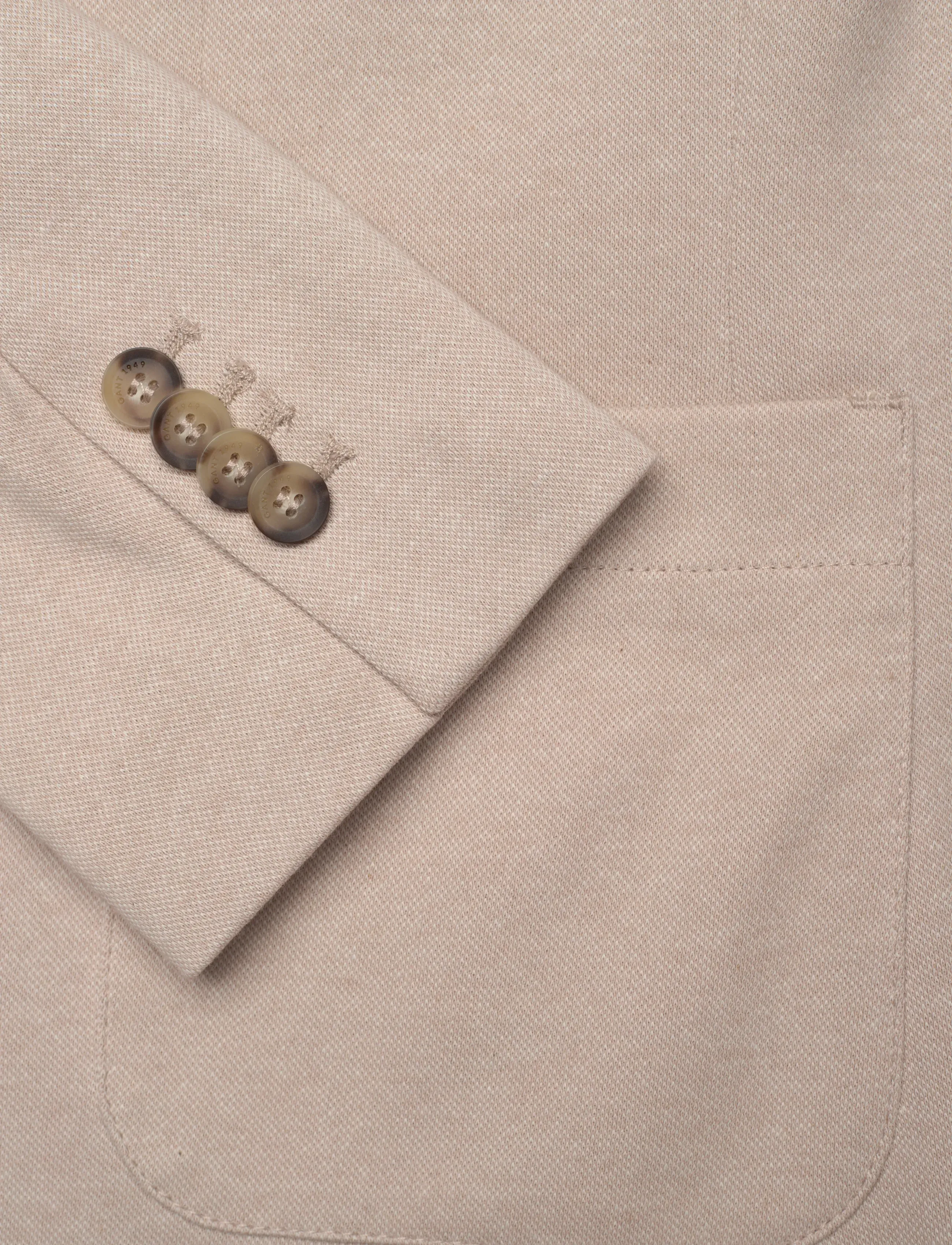 Gant - SLIM PIQUE BLAZER - einreihige blazer - warm khaki - 3
