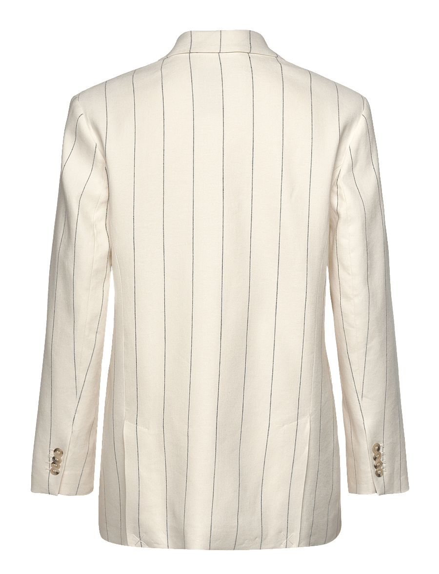 Gant - PINSTRIPE LINEN CLUB BLAZER - eggshell - 1