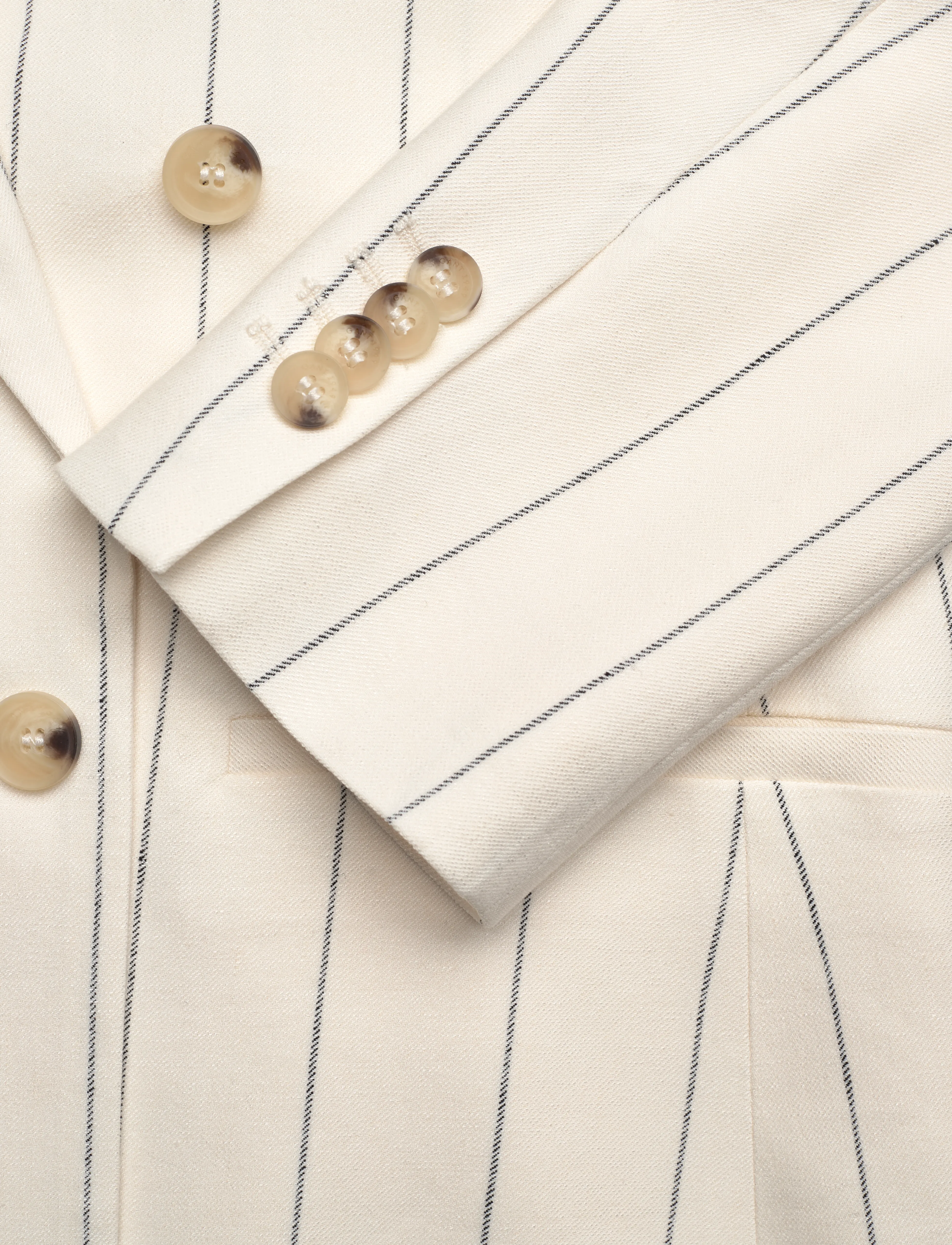 Gant - PINSTRIPE LINEN CLUB BLAZER - eggshell - 3