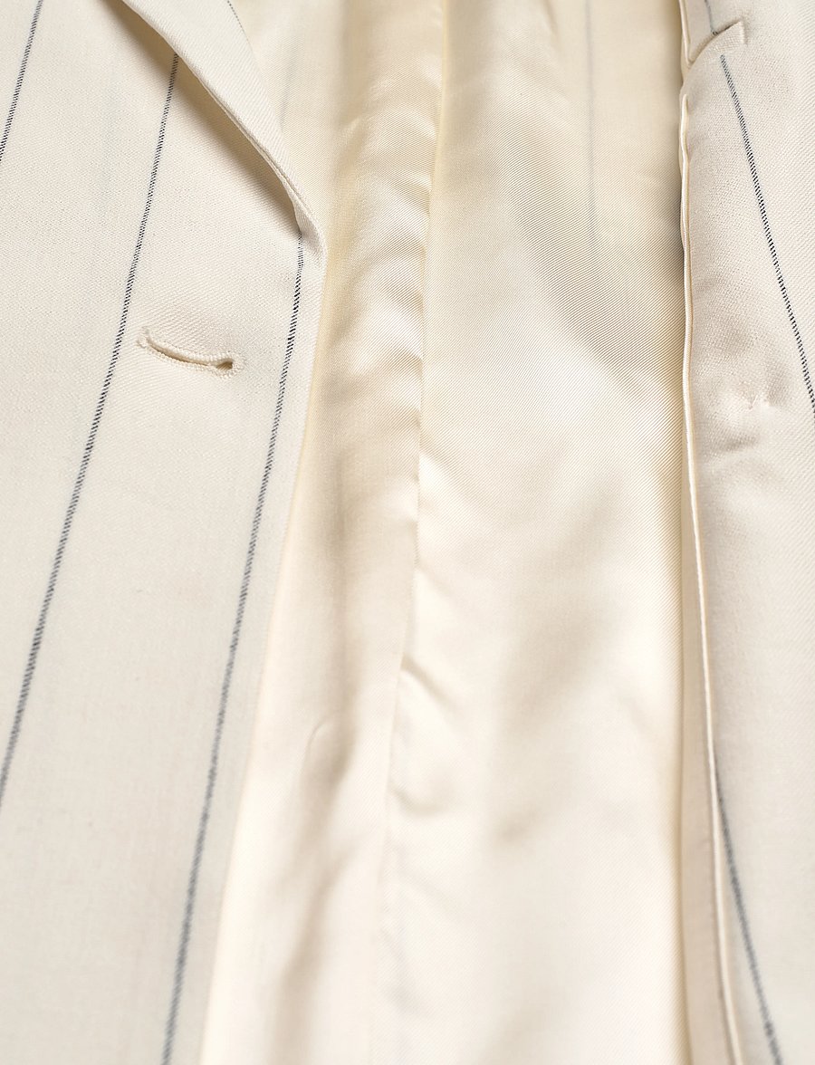 Gant - PINSTRIPE LINEN CLUB BLAZER - eggshell - 4