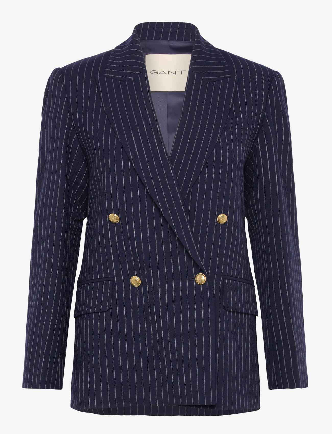 Gant - PINSTRIPE REG CLUB BLAZER - blazers à double boutonnage - evening blue - 1