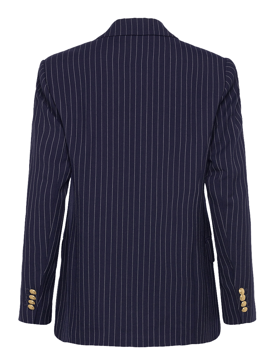 Gant - PINSTRIPE REG CLUB BLAZER - zweireihige blazer - evening blue - 2