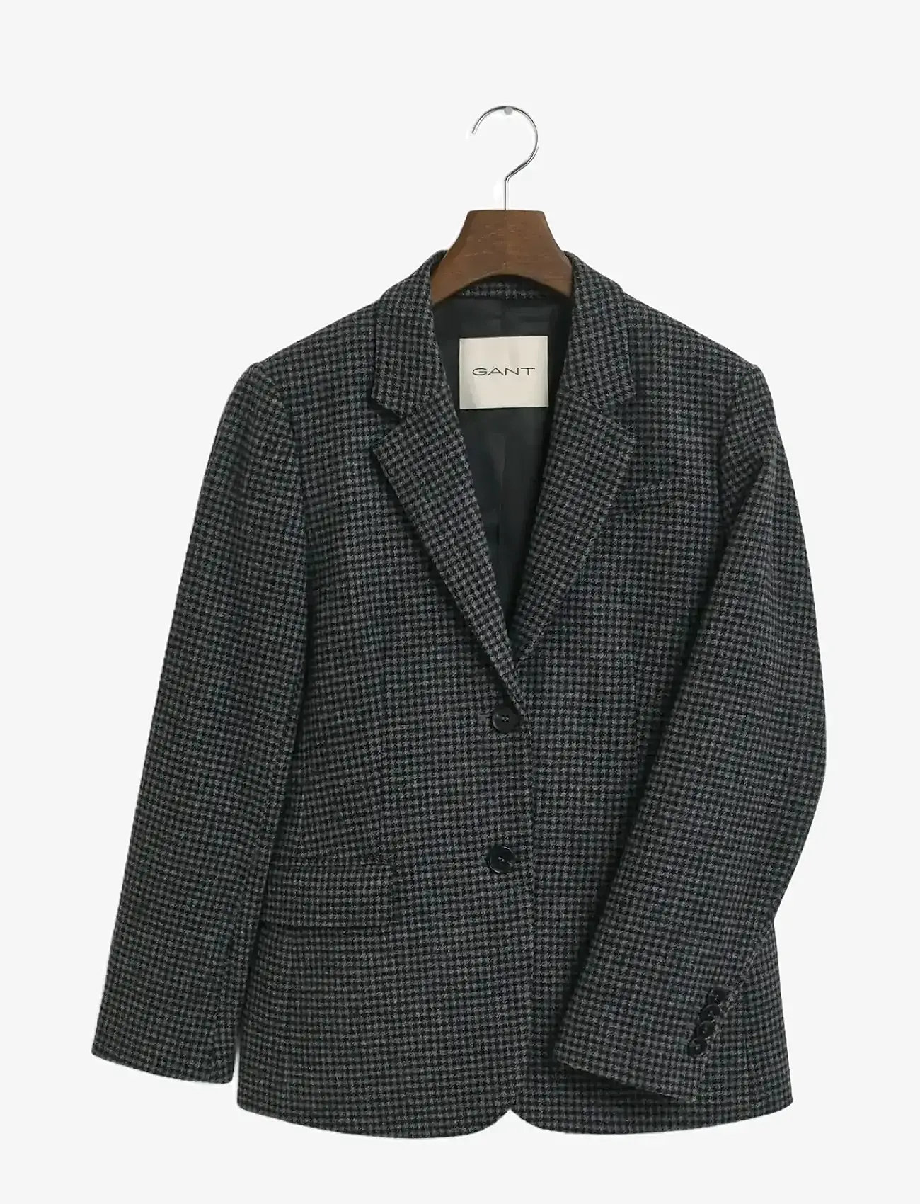 Gant - REG WOOL HOUNDSTOOTH BLAZER - enkeltradede blazere - charcoal melange - 1