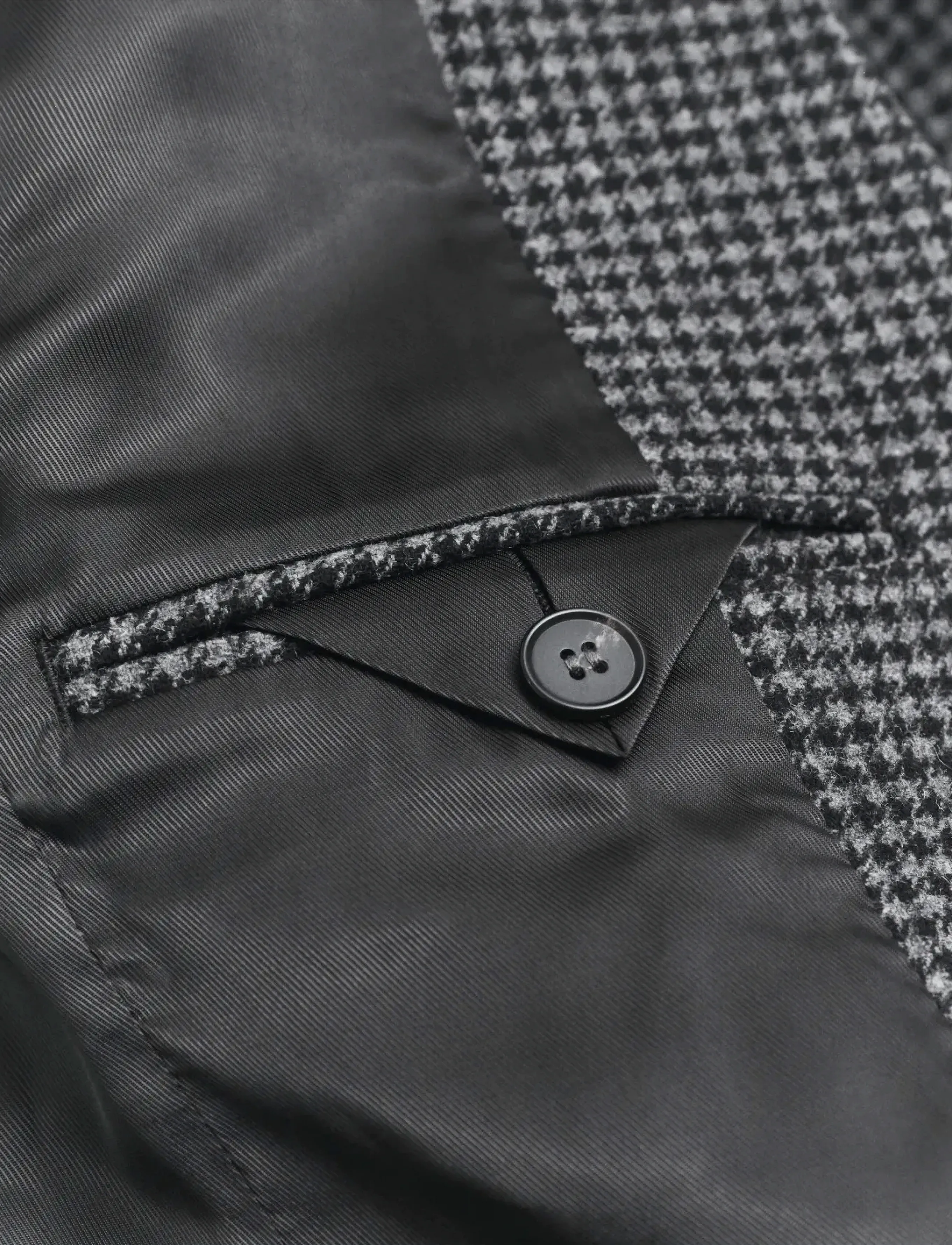 Gant - REG WOOL HOUNDSTOOTH BLAZER - enkeltradede blazere - charcoal melange - 4