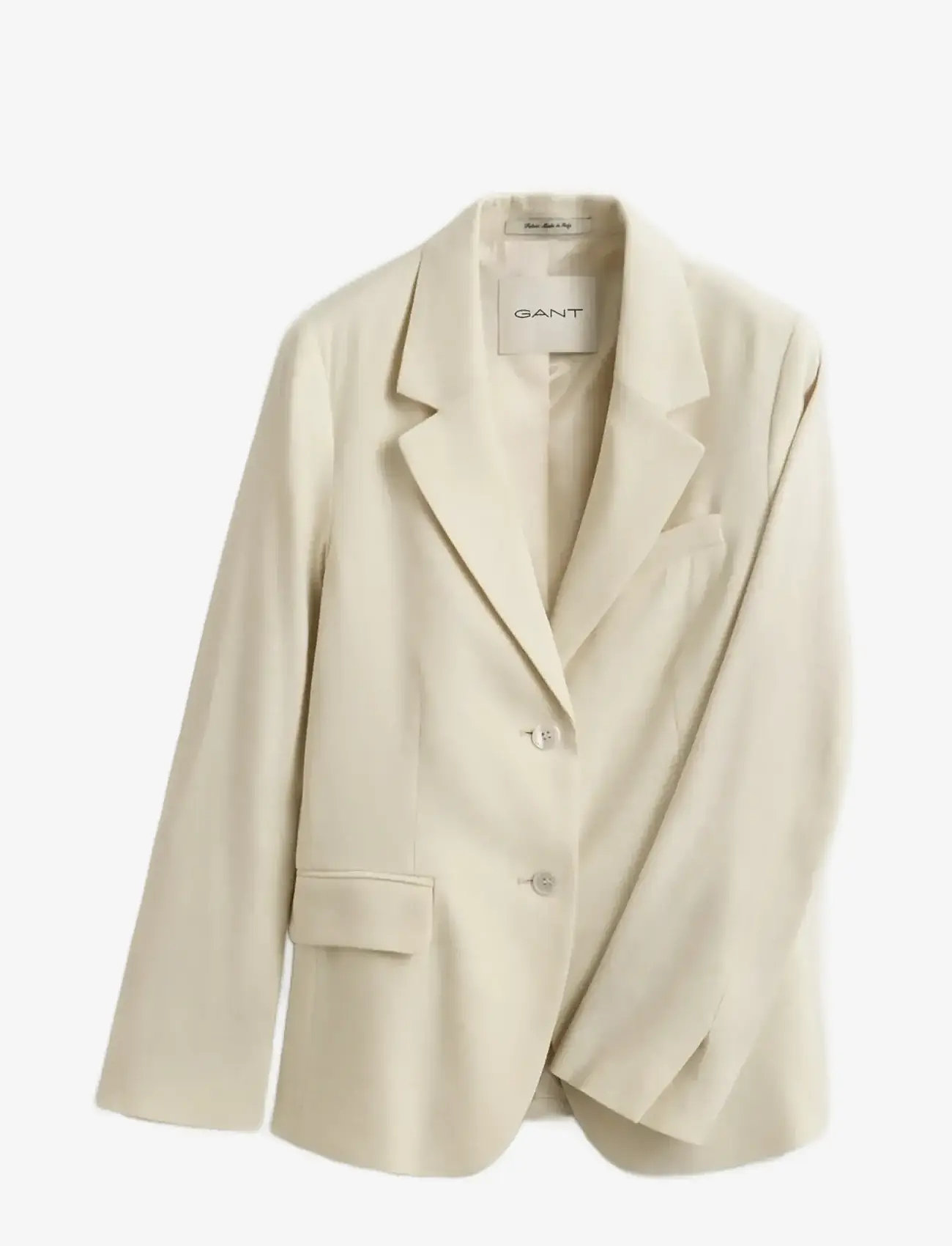 GANT - SLIM LINEN STRETCH BLAZER - single breasted blazers - creamed white - 1