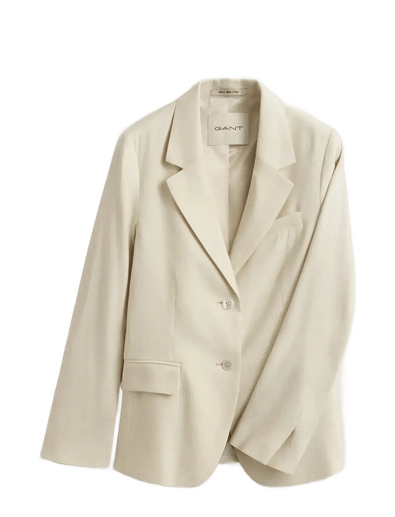 GANT - SLIM LINEN STRETCH BLAZER - single breasted blazers - creamed white - 1