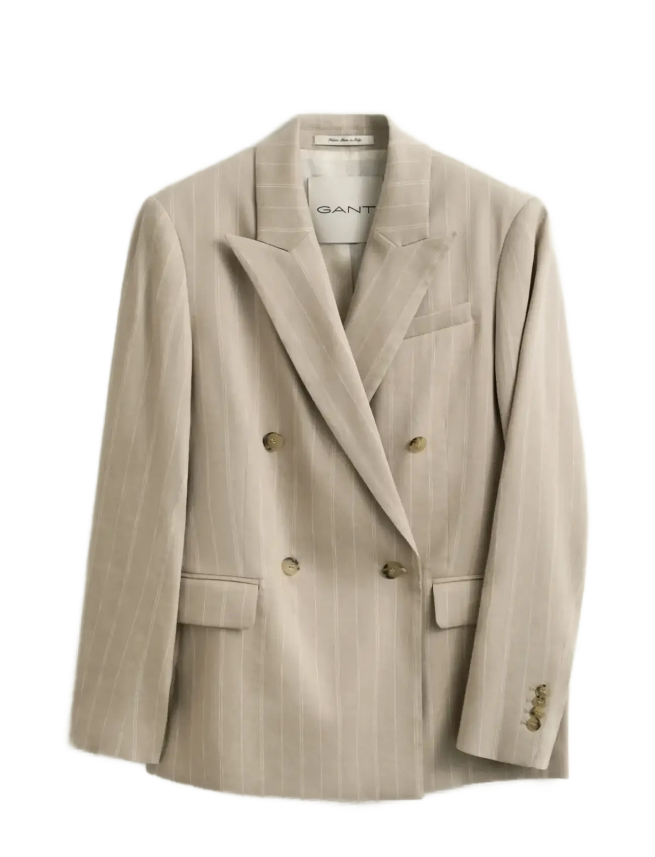 GANT Db Pinstripe Linen Blend Blazer Beige - 44 - Damen