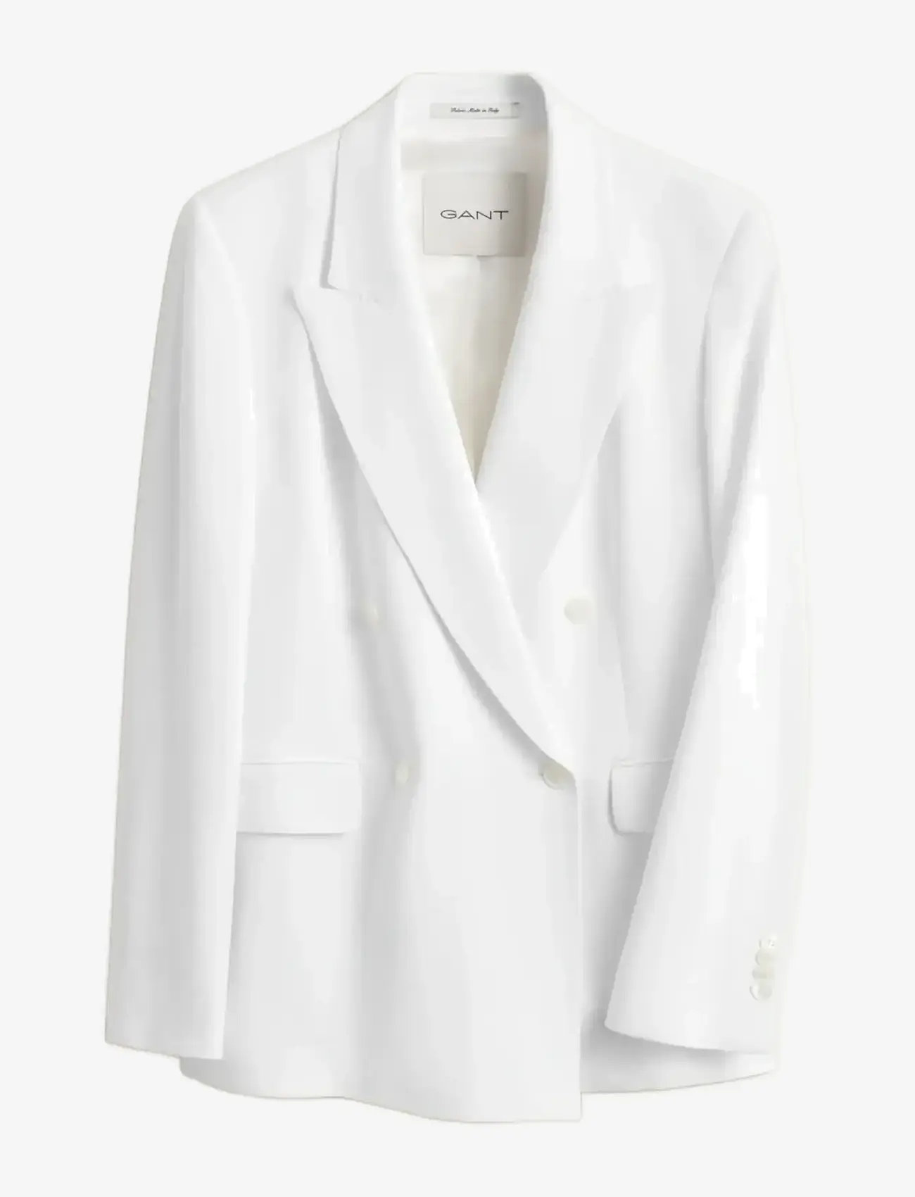 GANT - DB FLUID CREPE BLAZER - double breasted blazers - white - 1
