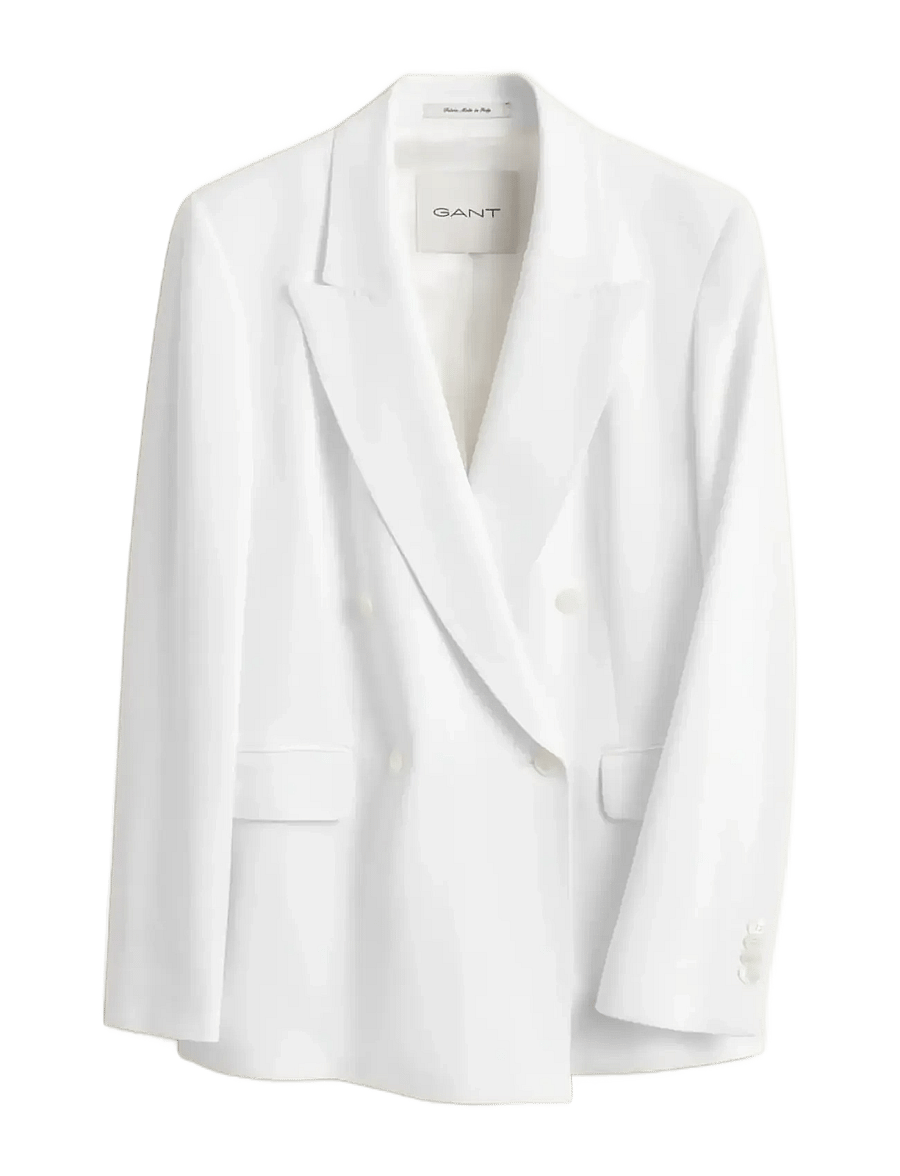 Gant - DB FLUID CREPE BLAZER - zweireihige blazer - white - 1