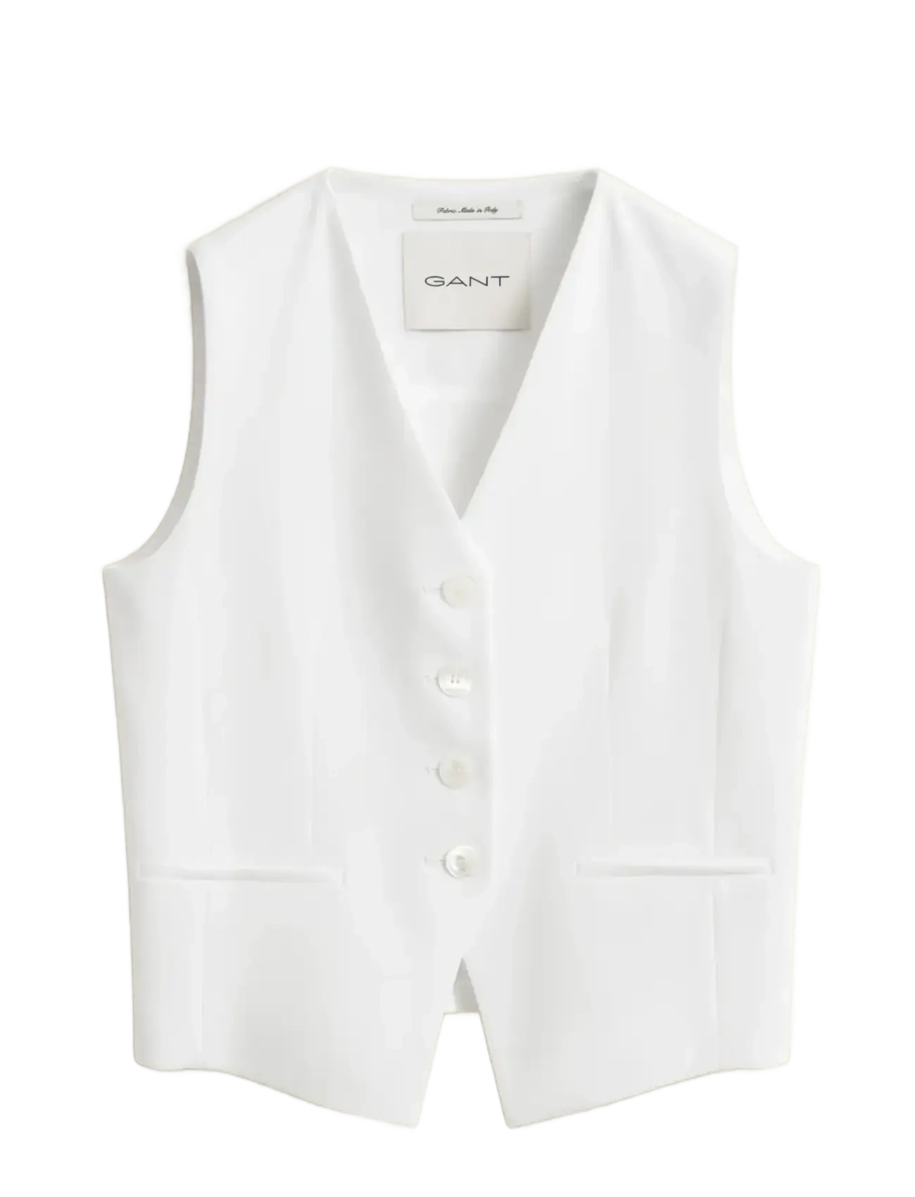 GANT FLUID CREPE VEST - Tøj - WHITE / white