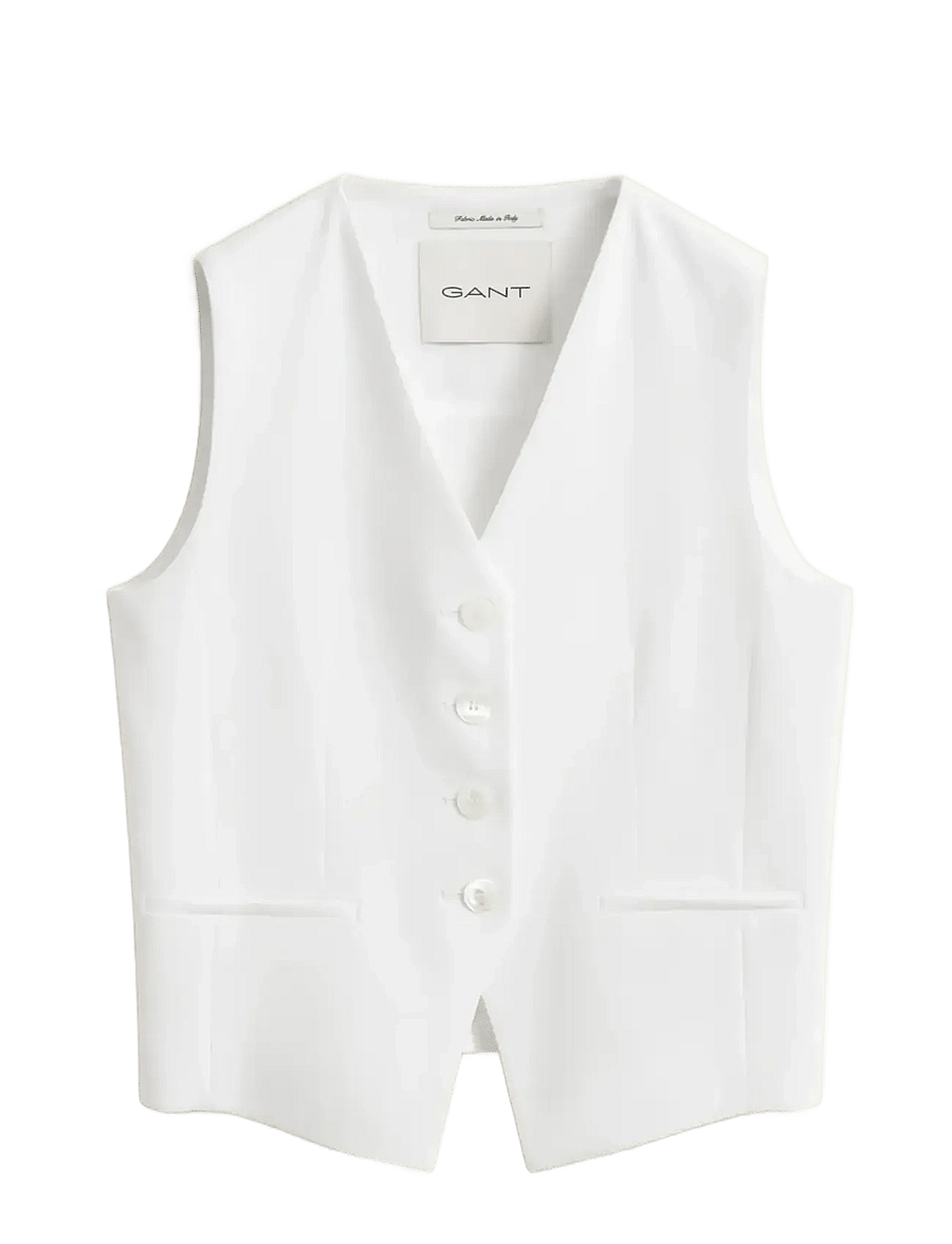 Gant - FLUID CREPE VEST - konfirmation - white - 1
