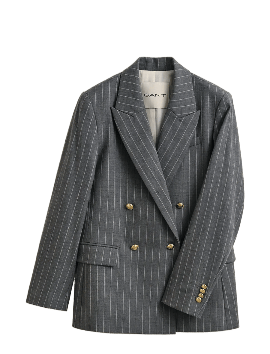 Gant - REG PINSTRIPE CLUB BLAZER - zweireihige blazer - charcoal melange - 1