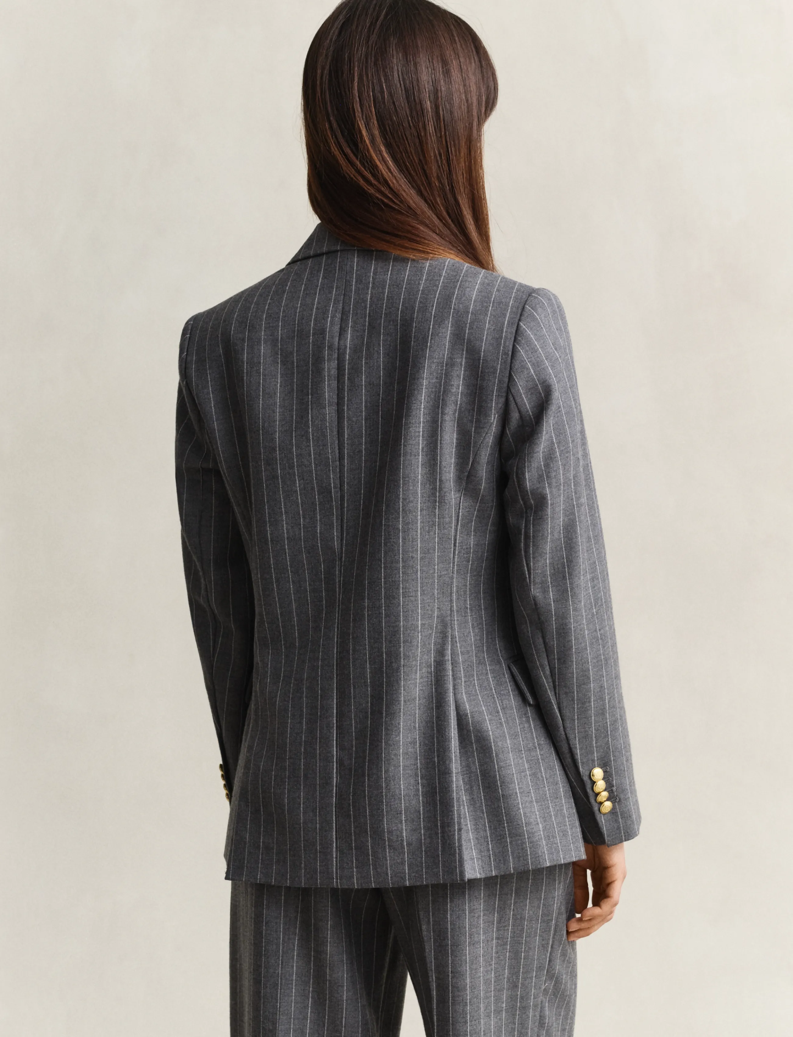 Gant - REG PINSTRIPE CLUB BLAZER - charcoal melange - 2