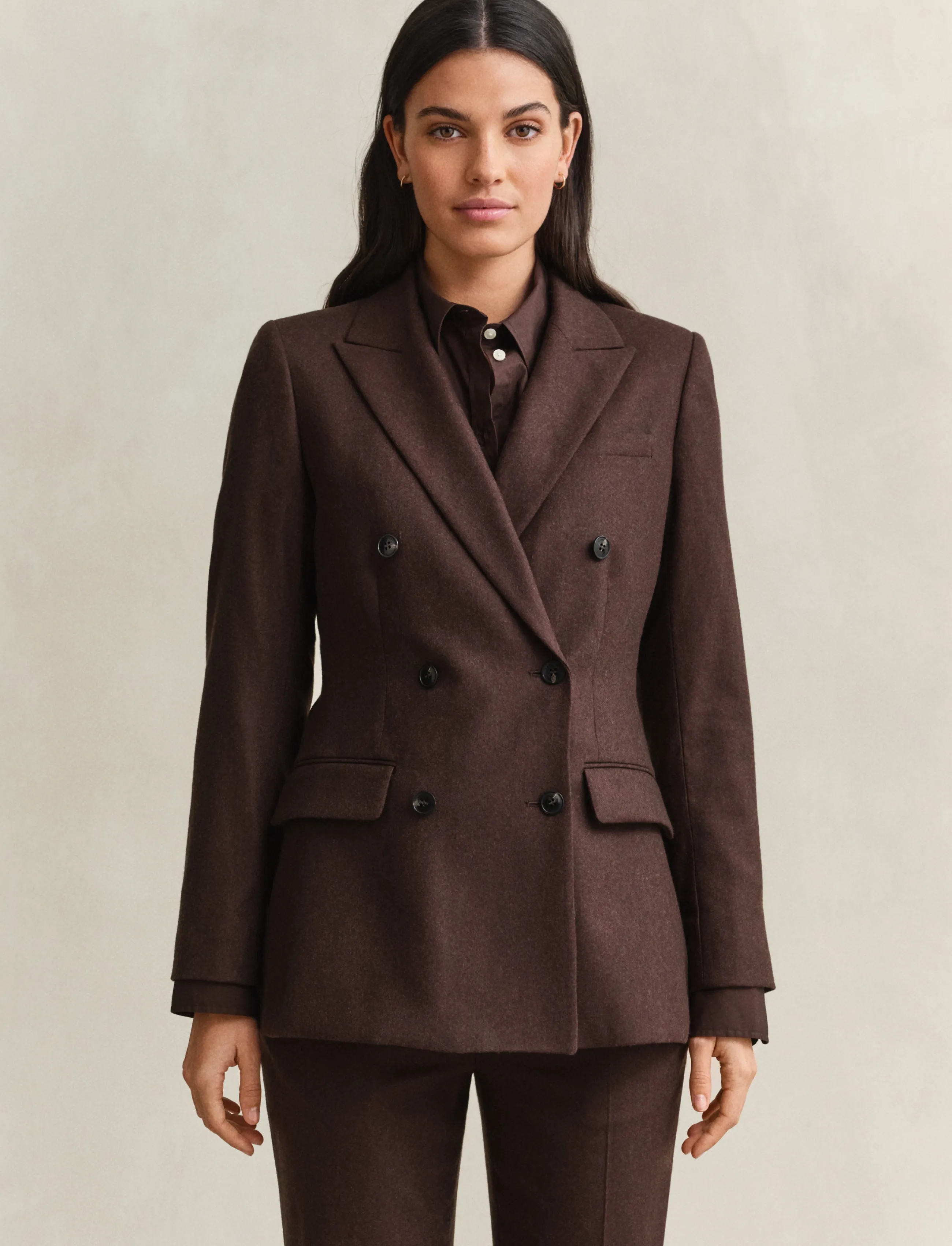 Gant - HOURGLASS FLANNEL BLAZER - festmode zu outlet-preisen - deep brown - 2