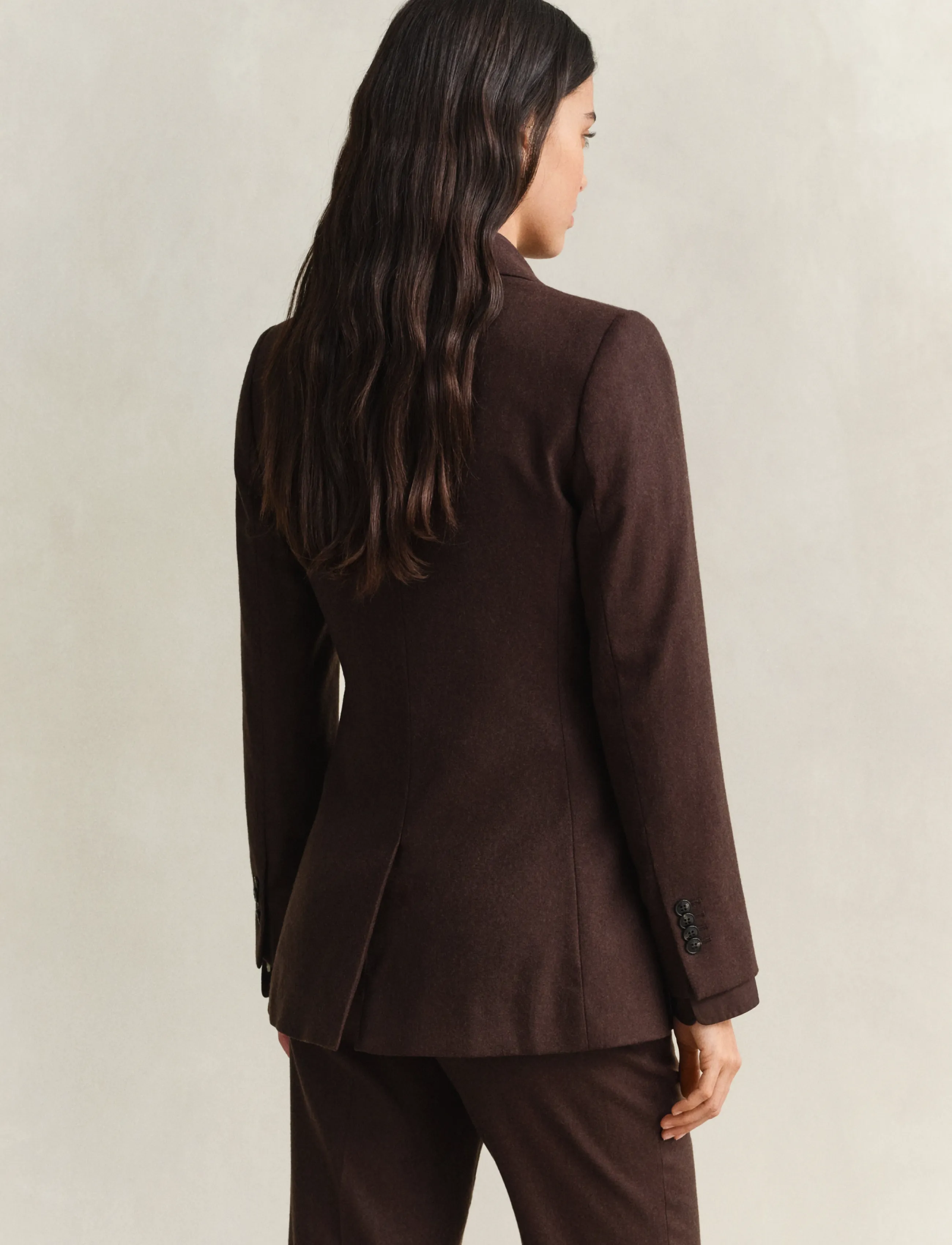 Gant - HOURGLASS FLANNEL BLAZER - festmode zu outlet-preisen - deep brown - 3