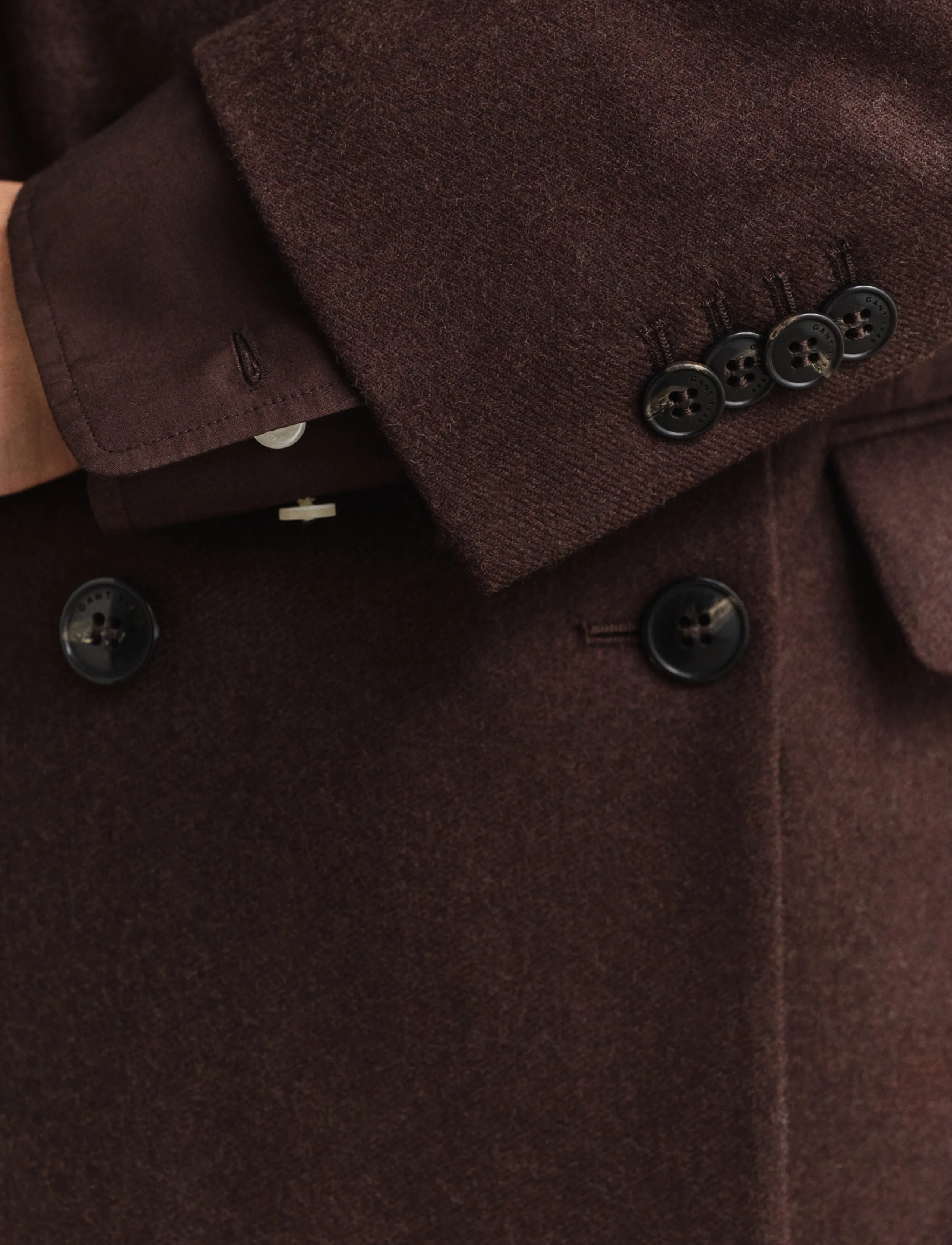 Gant - HOURGLASS FLANNEL BLAZER - festmode zu outlet-preisen - deep brown - 5