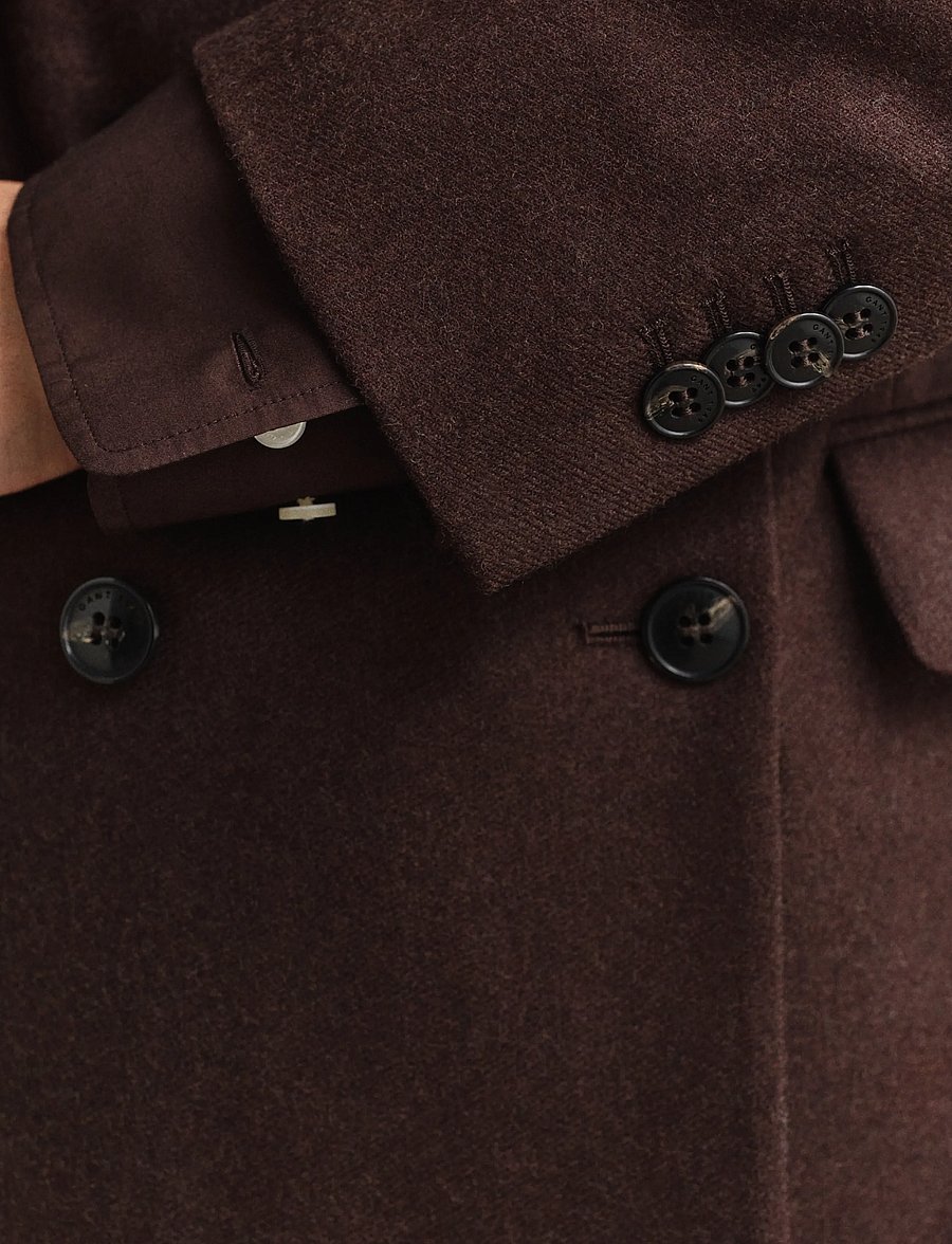 Gant - HOURGLASS FLANNEL BLAZER - double breasted blazers - deep brown - 5