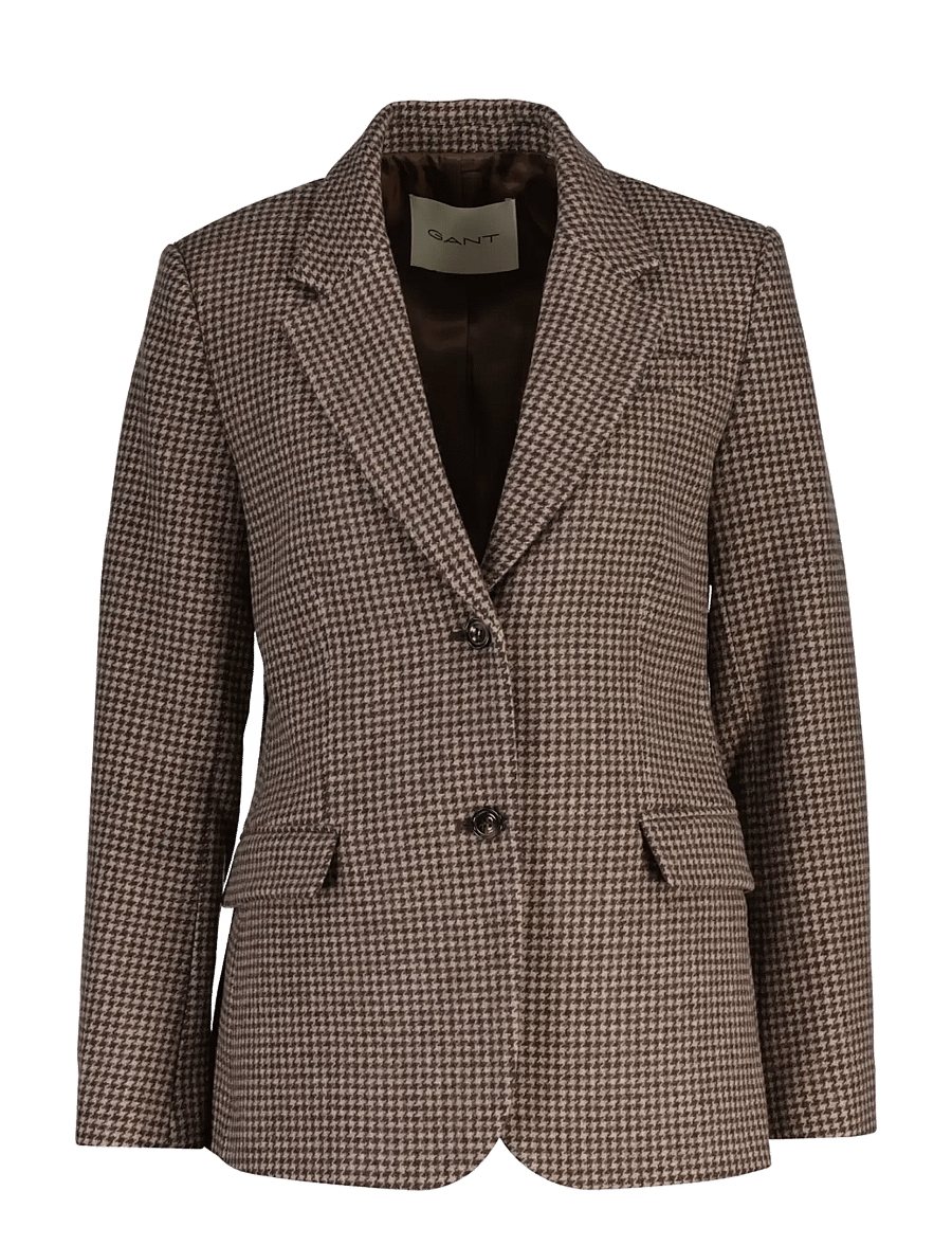 Gant - REG HOUNDSTOOTH BLAZER - einreihige blazer - faded taupe - 1