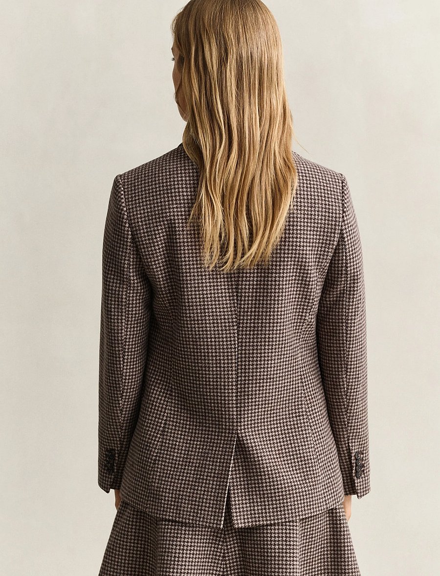Gant - REG HOUNDSTOOTH BLAZER - einreihige blazer - faded taupe - 2