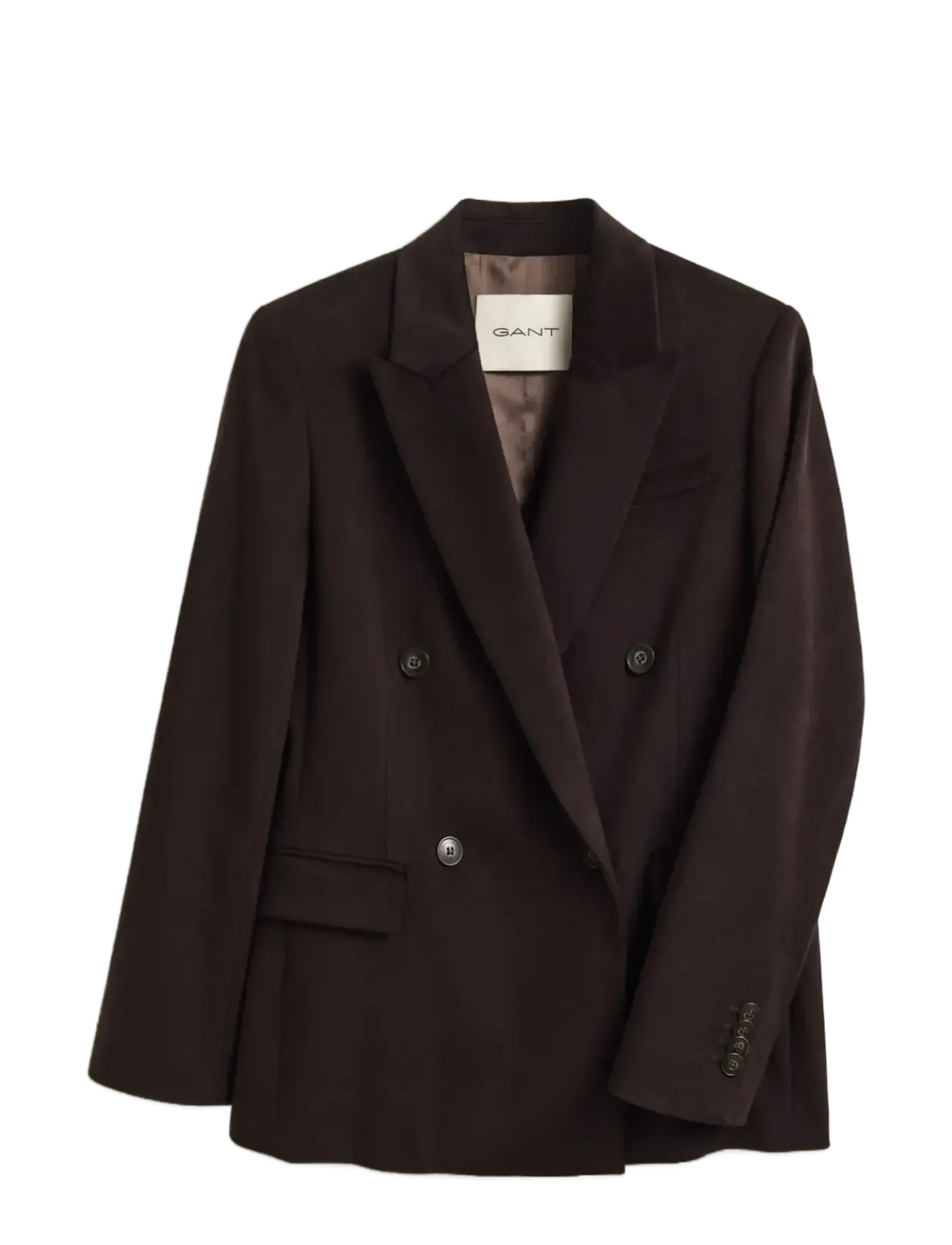 Gant DB TWILL VELVET CLUB BLAZER - Vardagsstil - DEEP BROWN / brown