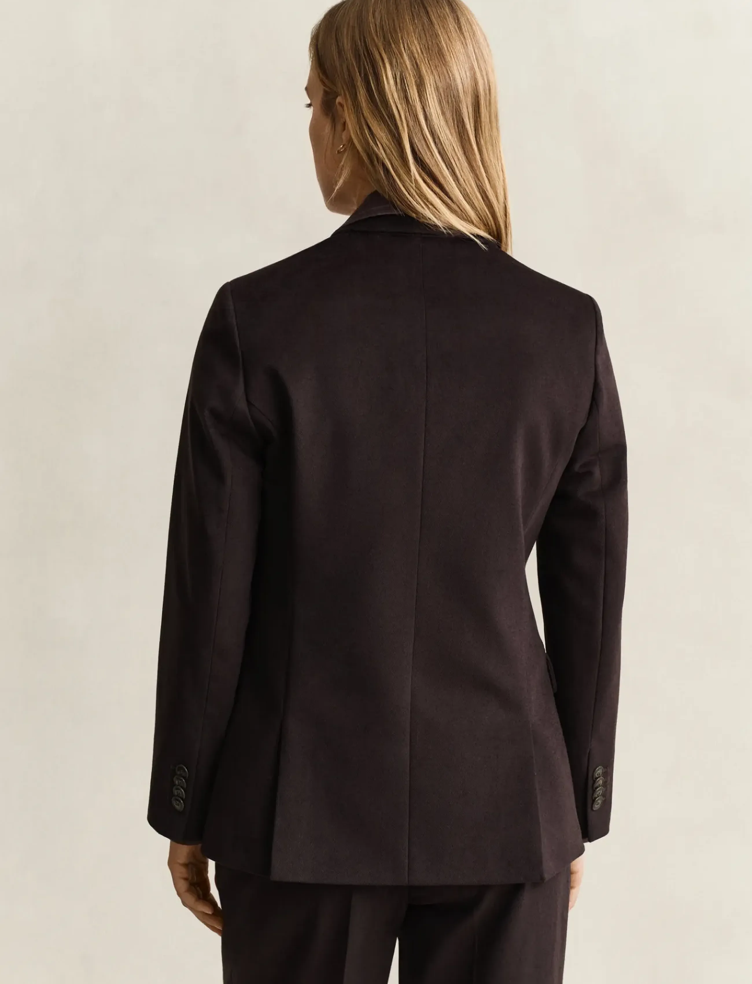 Gant - DB TWILL VELVET CLUB BLAZER - dubbelknäppta kavajer - deep brown - 2