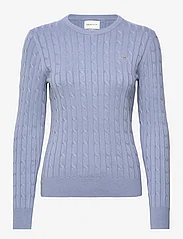 GANT - STRETCH COTTON CABLE C-NECK - pullover - blue water - 0
