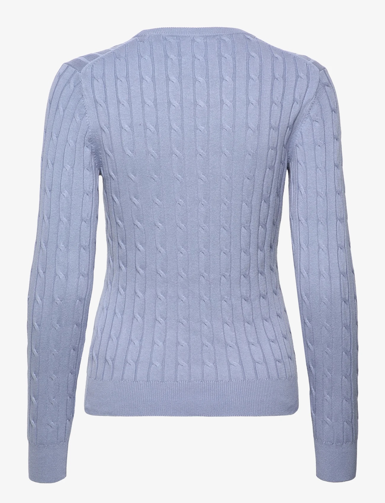 GANT - STRETCH COTTON CABLE C-NECK - jumpers - blue water - 1