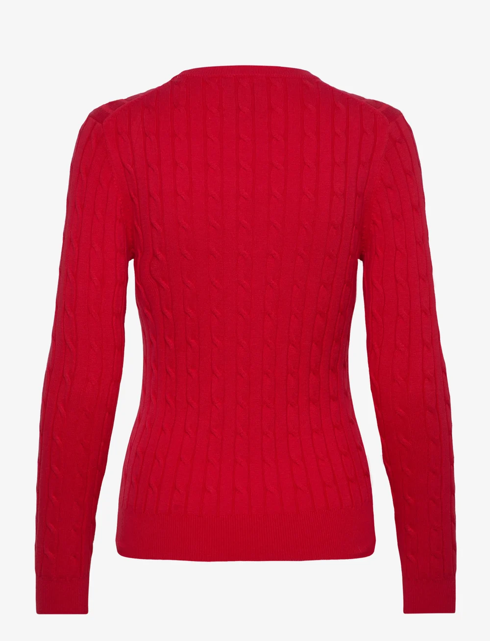 GANT - STRETCH COTTON CABLE C-NECK - stickade tröjor - bright red - 1
