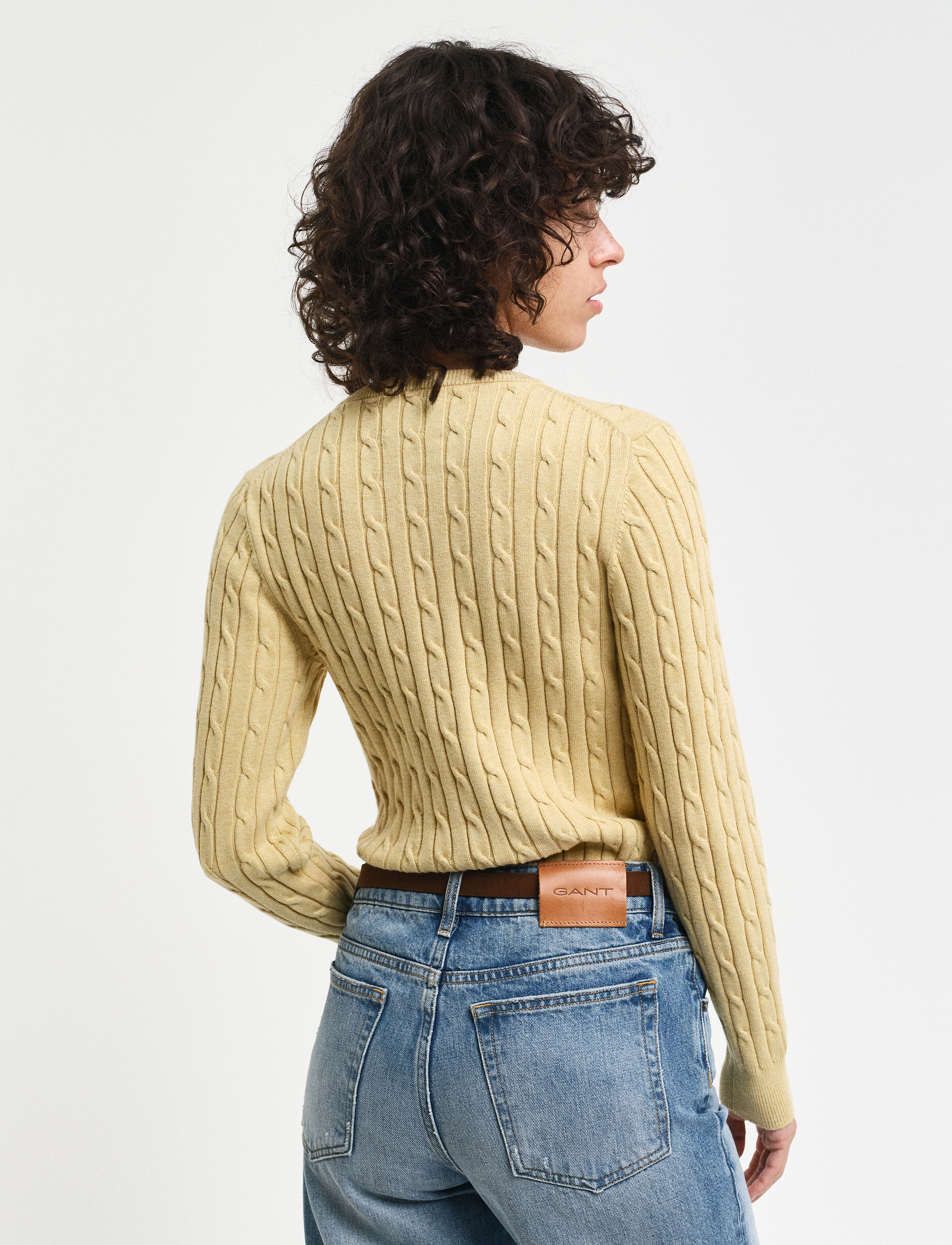 Gant - Classic Cable Knit Sweater - džemprid - burnt wheat - 1