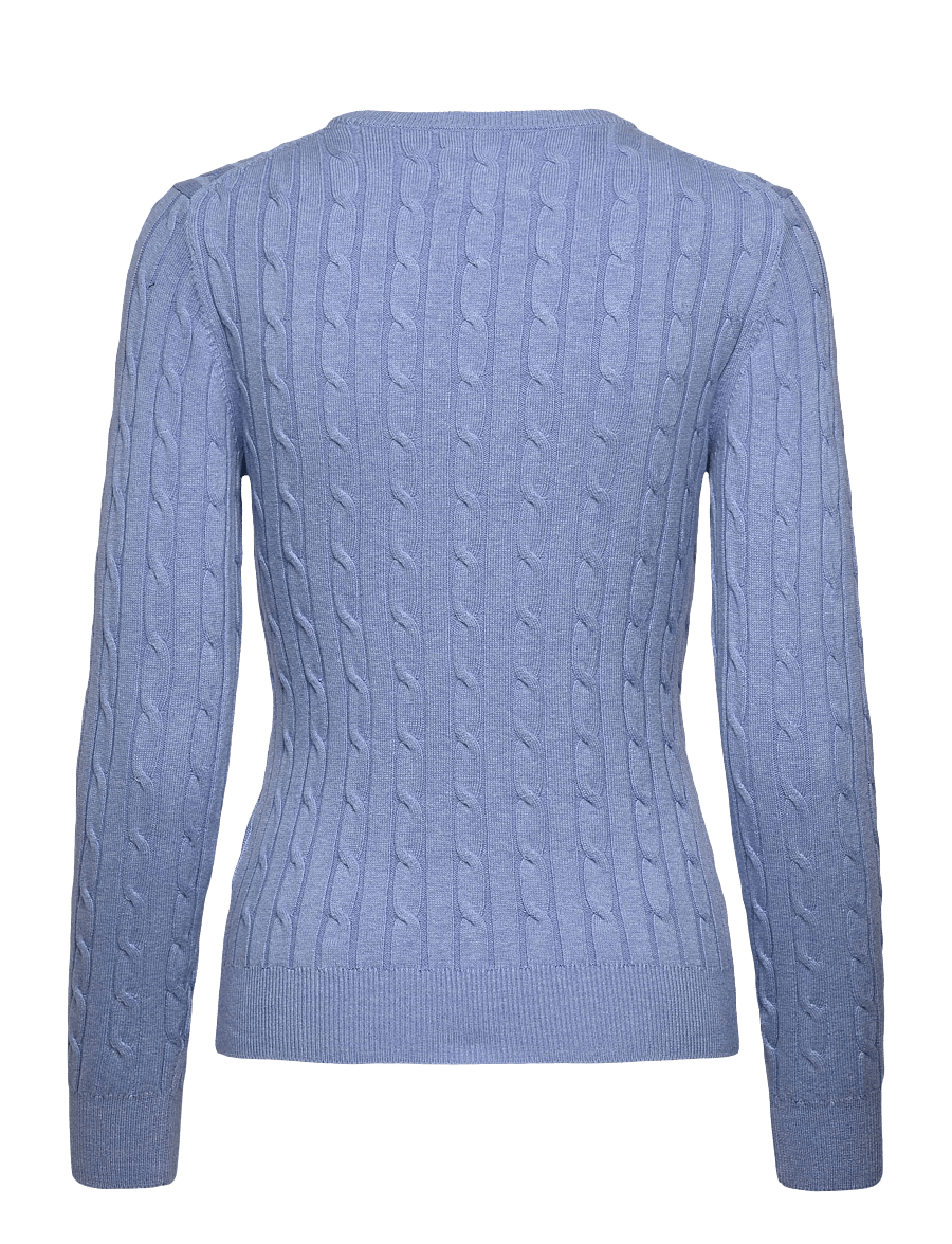 Gant - Classic Cable Knit Sweater - džemperi - clear sky - 2