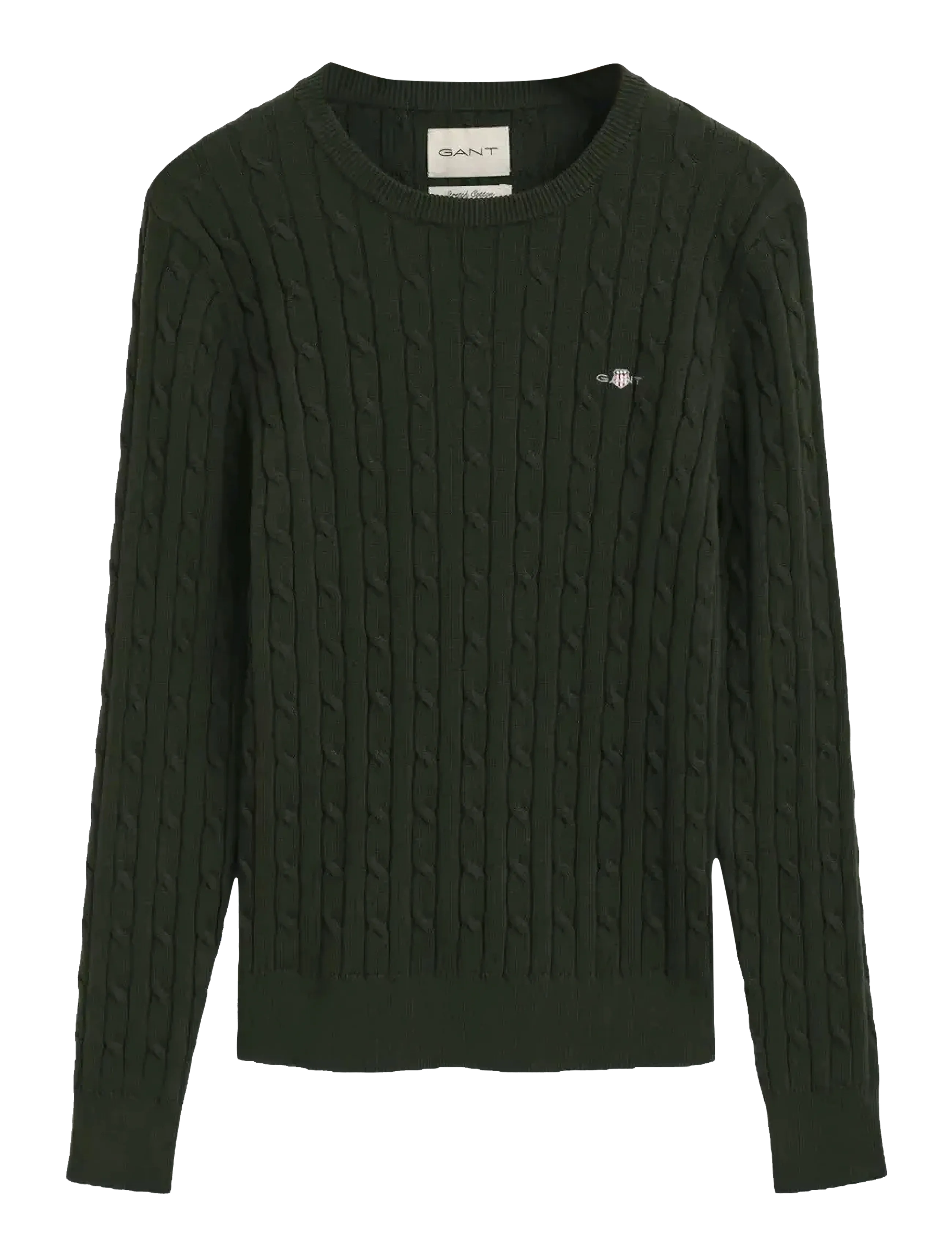 GANT Klassisch Cable Knit Pullover Grün - S - Damen