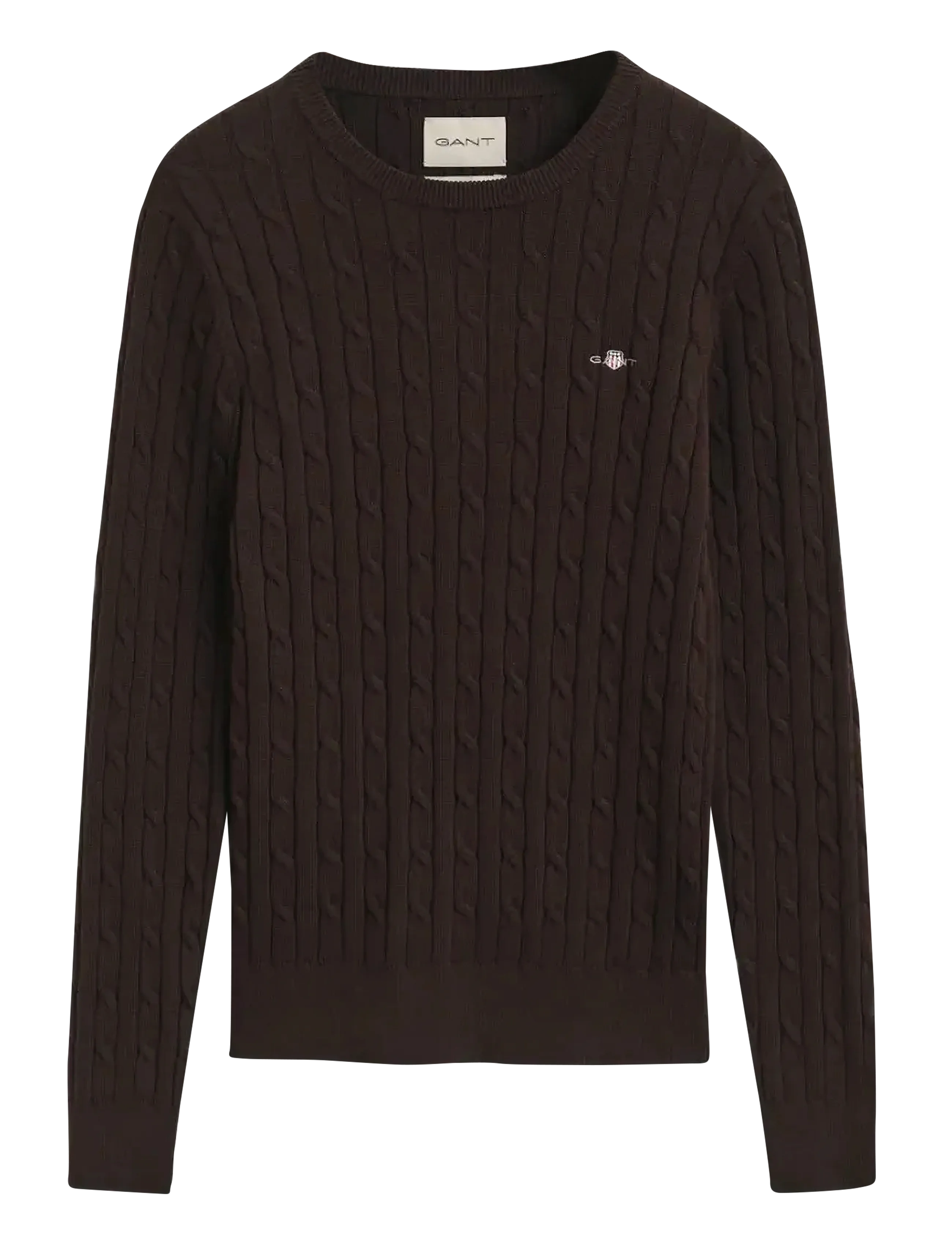 GANT Klassisch Cable Knit Pullover Braun - XL - Damen