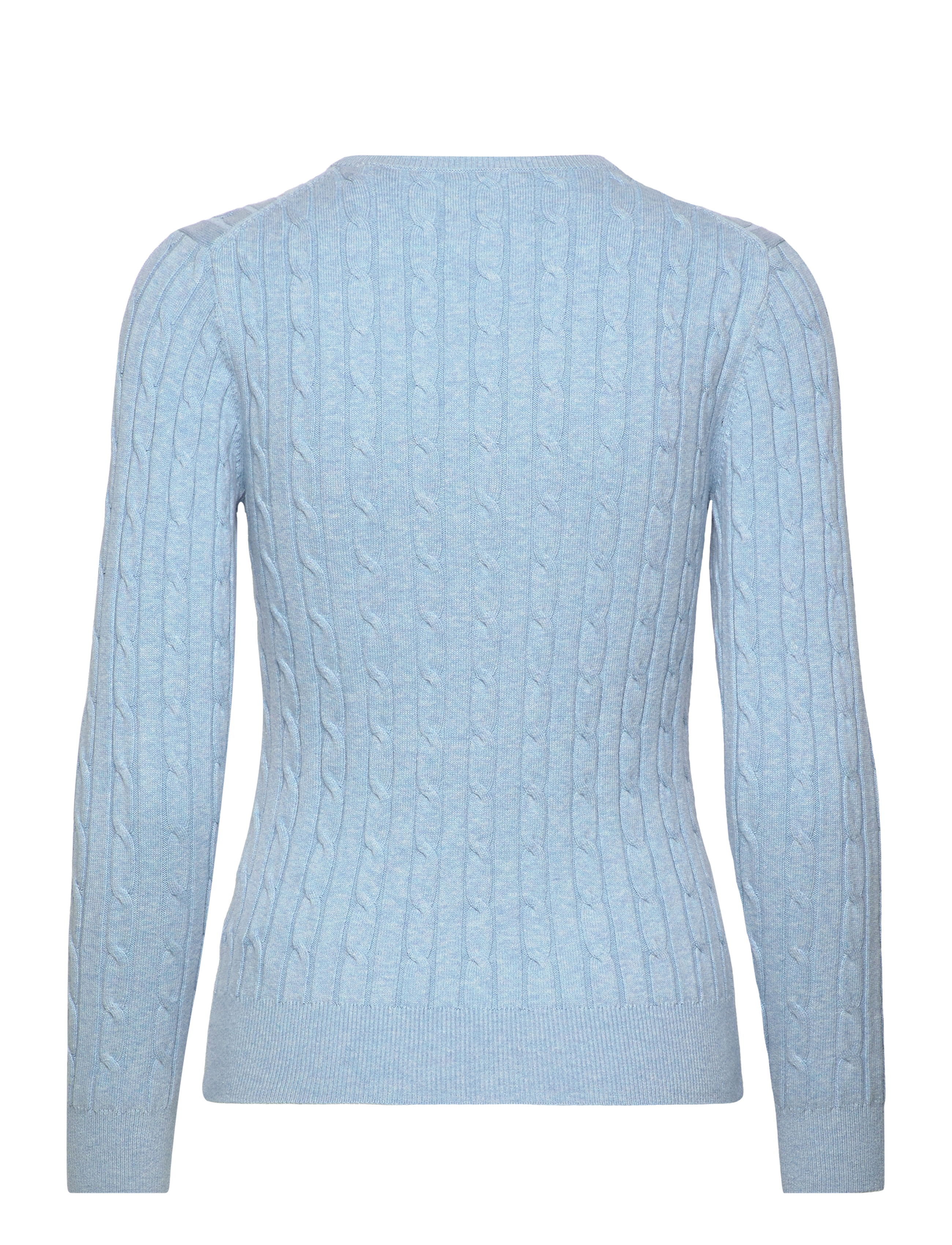 Gant - Classic Cable Knit Sweater - trøjer - dove blue - 1