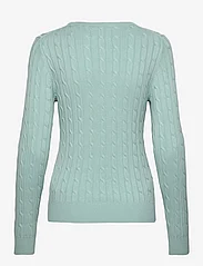 GANT - STRETCH COTTON CABLE C-NECK - pullover - dusty turquoise - 1