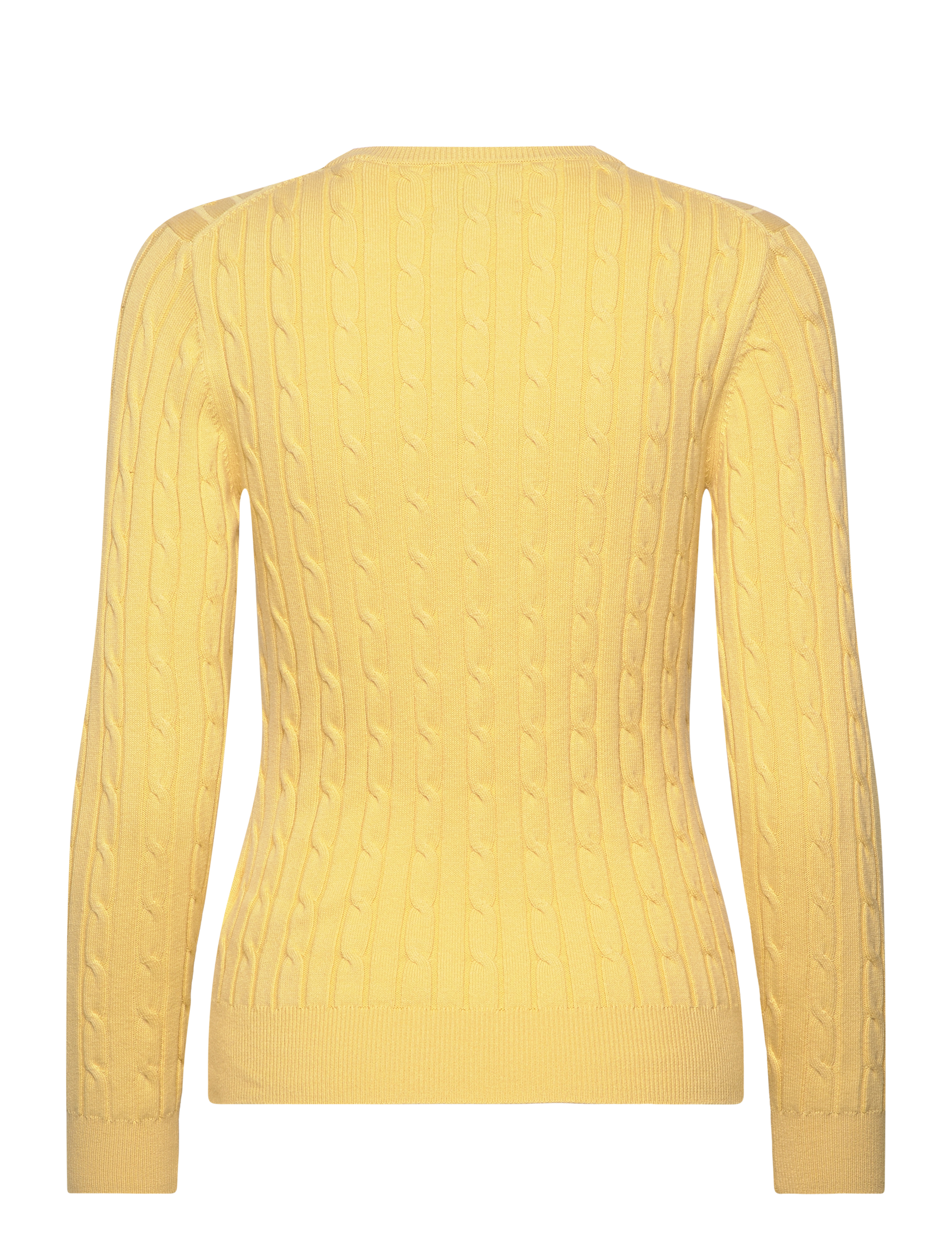 Gant - Classic Cable Knit Sweater - pullover - dusty yellow - 1