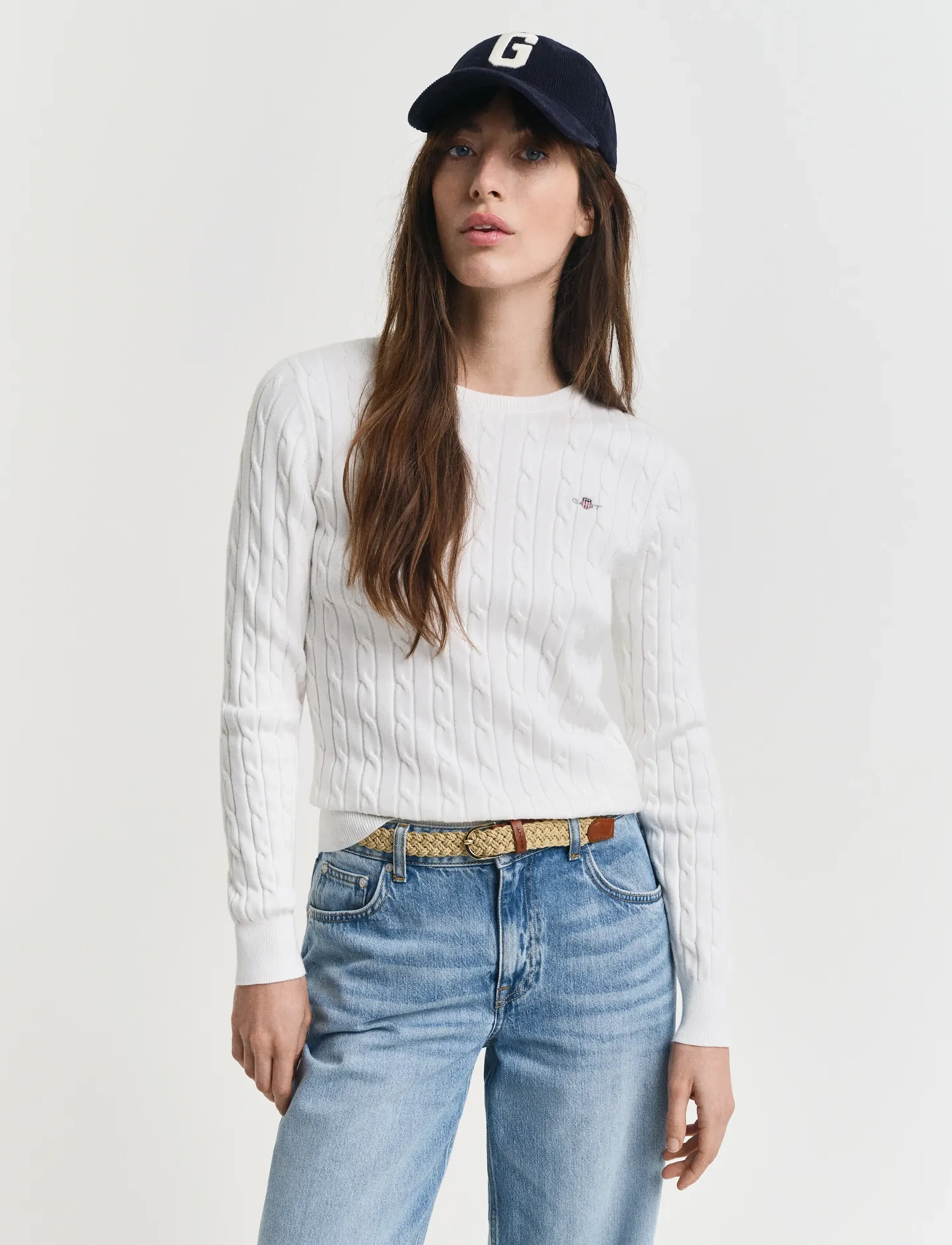 Gant Classic Cable Knit Sweater stickade tröjor dam – bild 5