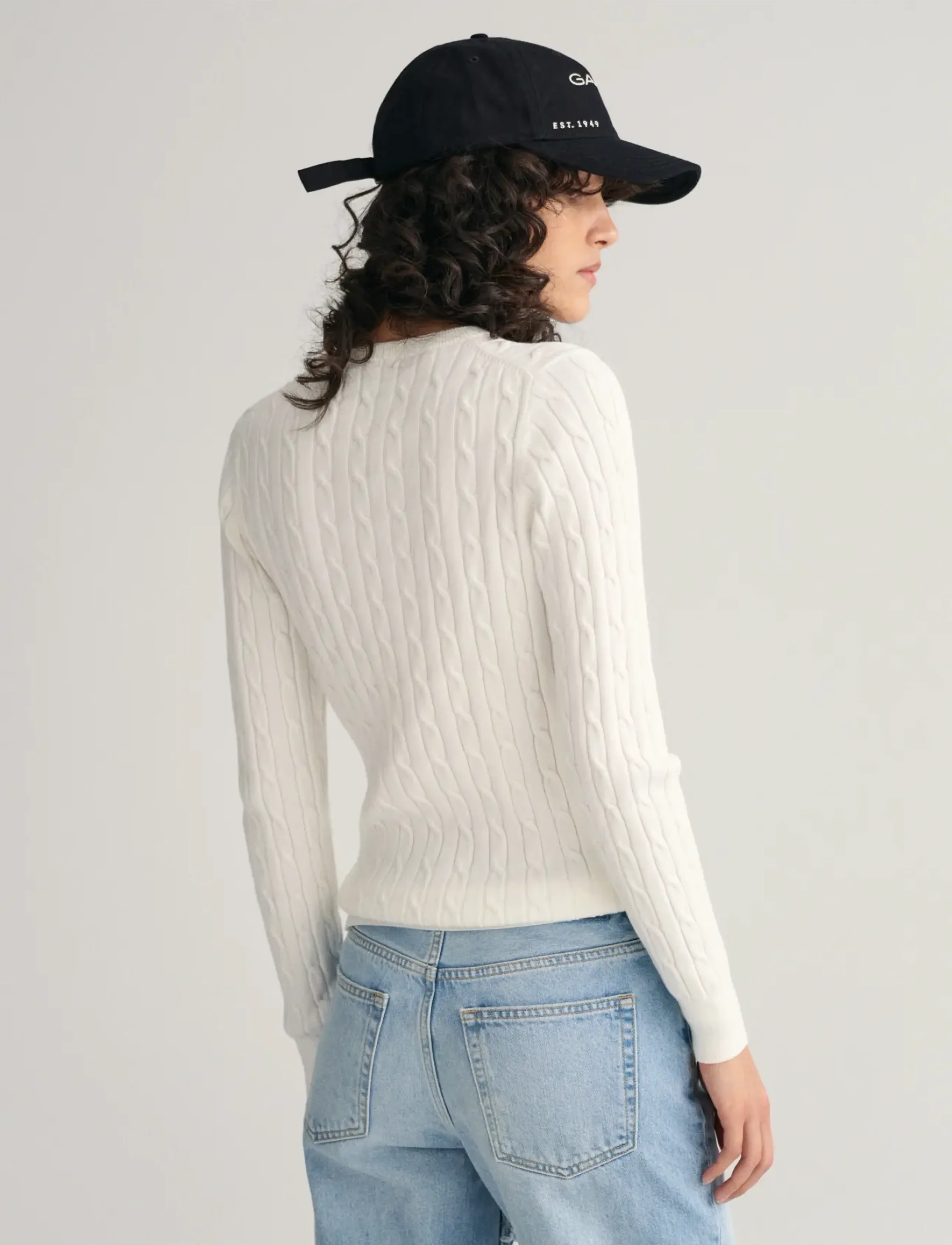 Gant Classic Cable Knit Sweater stickade tröjor dam – bild 6