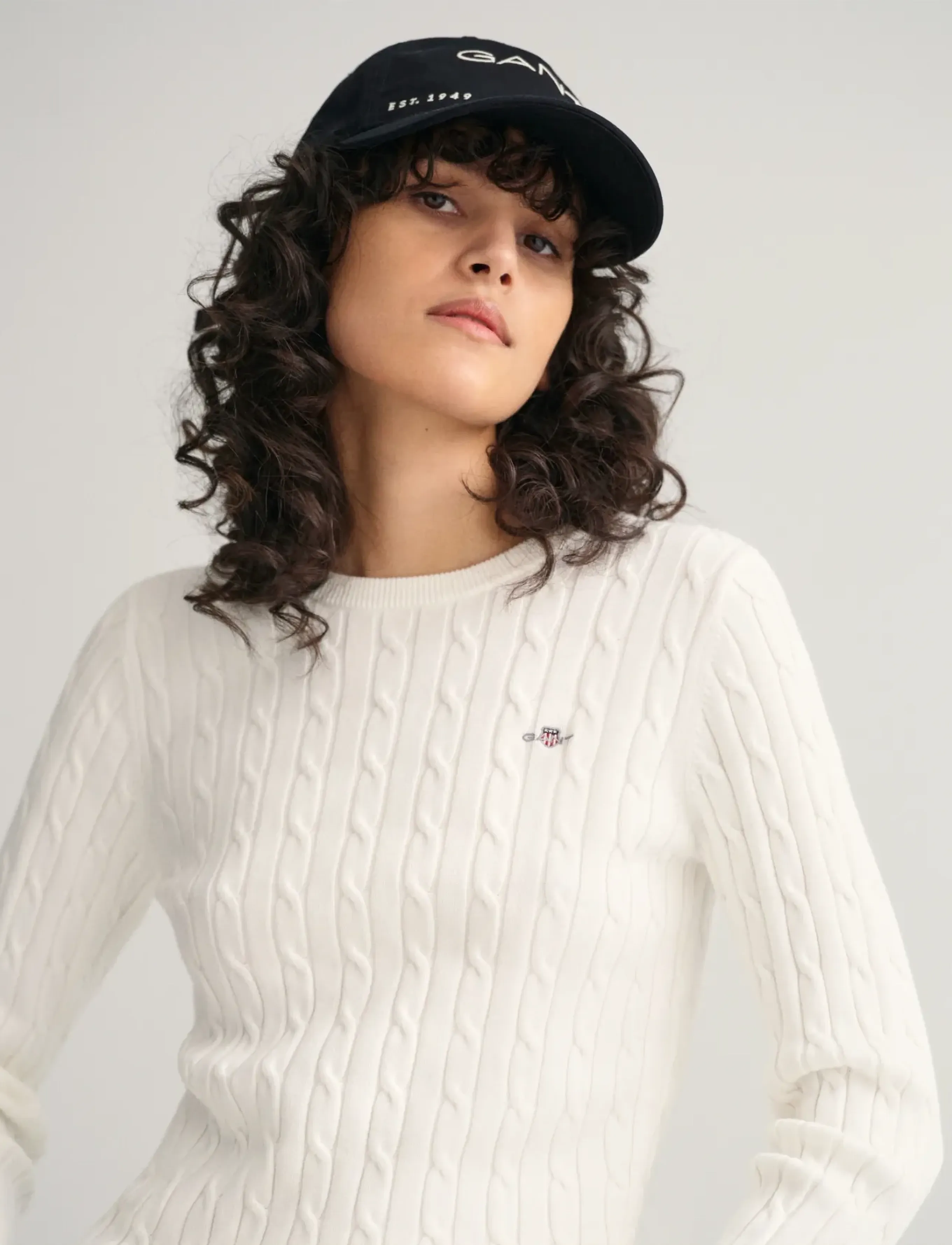 Gant Classic Cable Knit Sweater stickade tröjor dam – bild 7