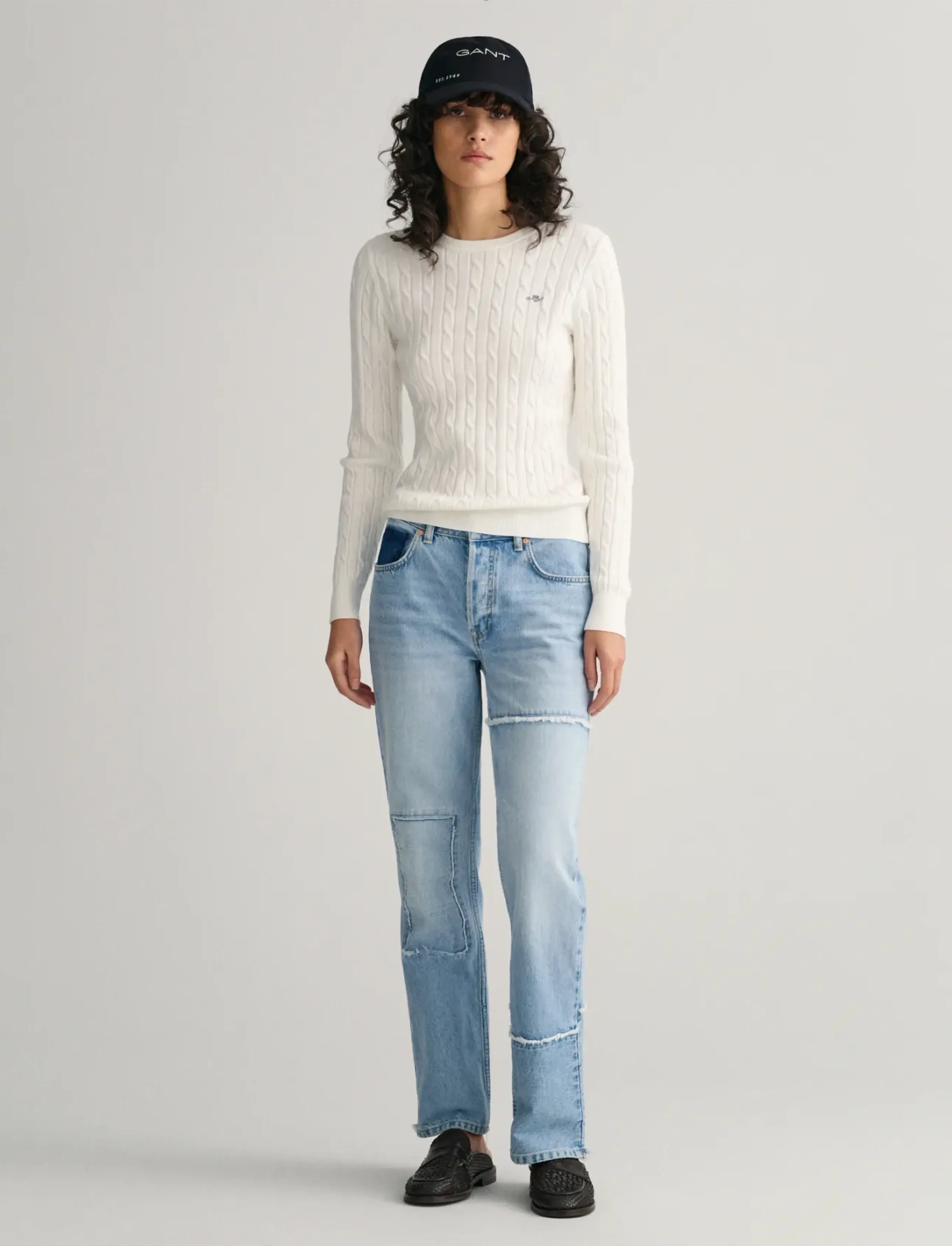 Gant Classic Cable Knit Sweater stickade tröjor dam – bild 8