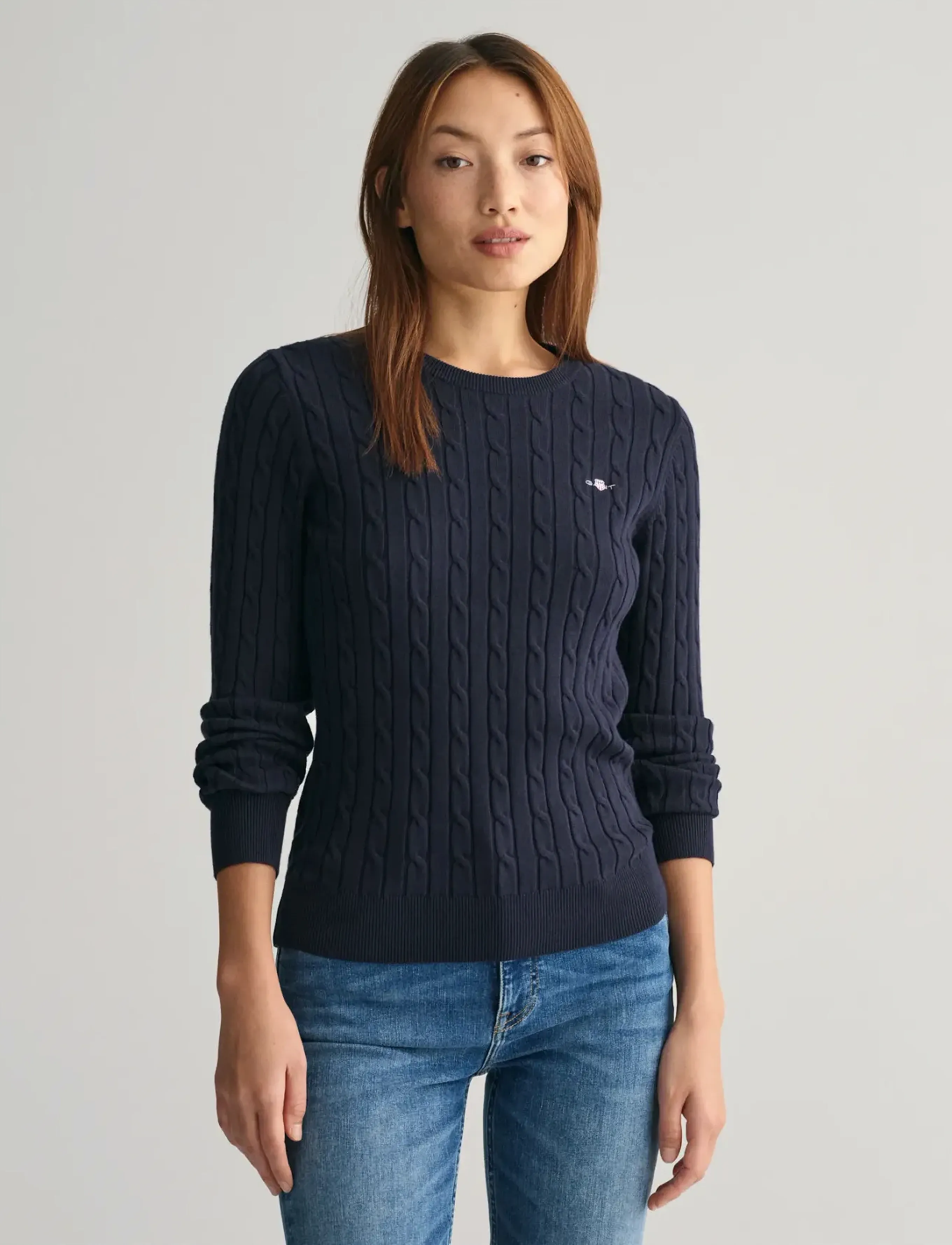 Gant Classic Cable Knit Sweater stickade tröjor dam – bild 5