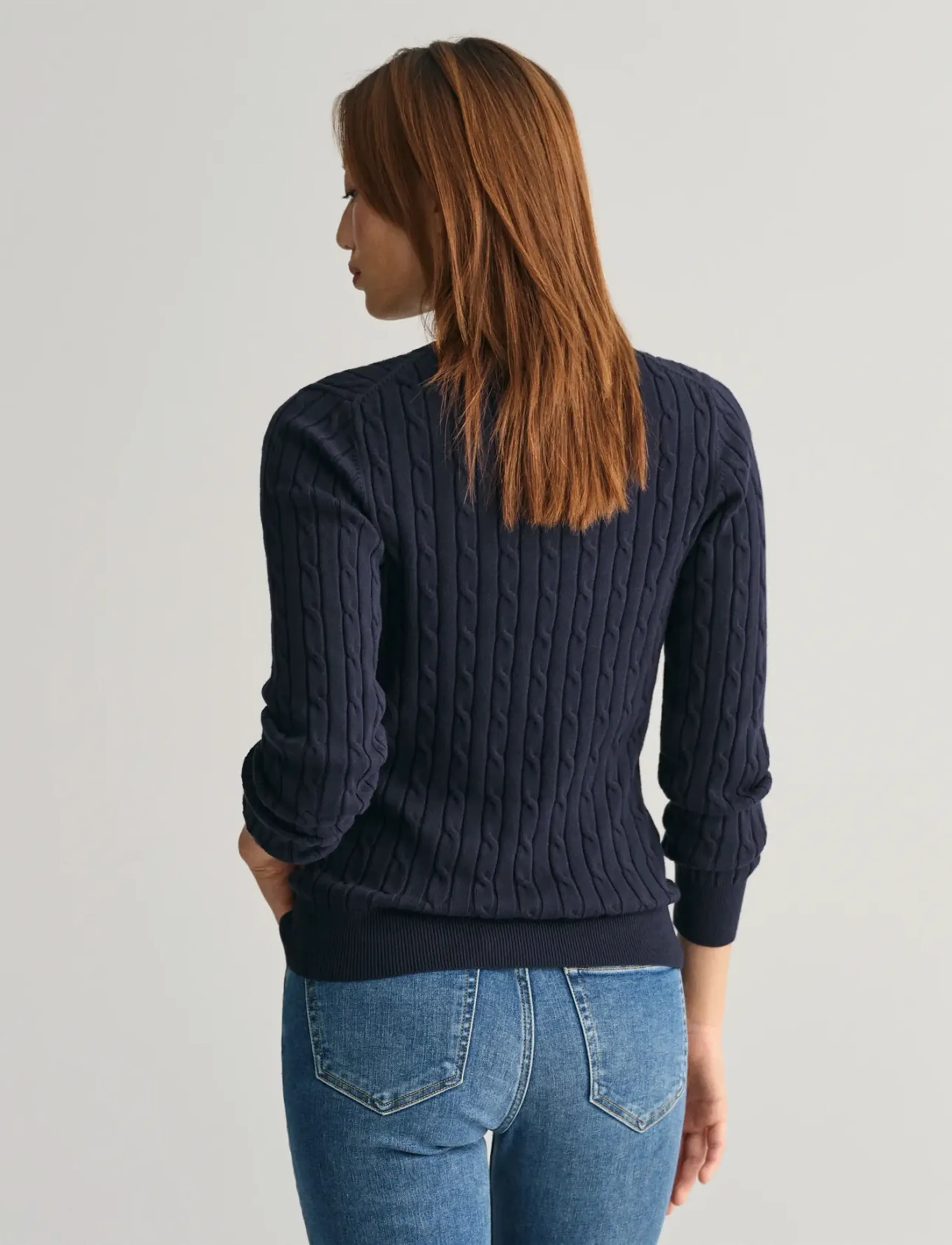 Gant Classic Cable Knit Sweater stickade tröjor dam – bild 6