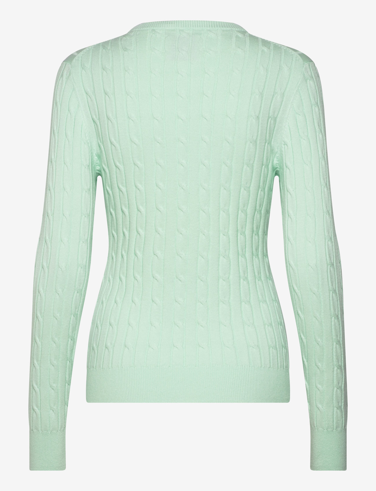 GANT - STRETCH COTTON CABLE C-NECK - stickade tröjor - faded mint - 2